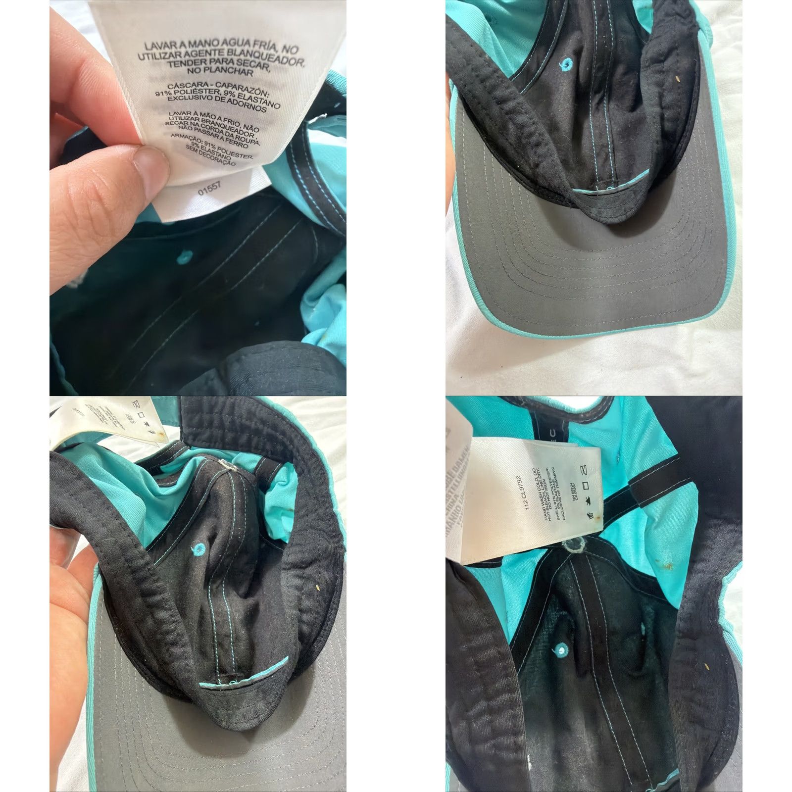 Altea Columbia Baseball Hat Women One Size Teal Strap Back Adjustable Hook Loop Flaw Blue Cap Size ONE SIZE - 9 Thumbnail