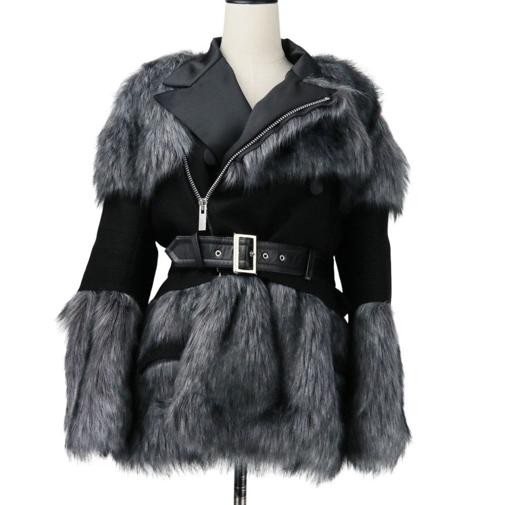 Sacai Sacai Docking Eco Fur Jacket Others Outerwear 20-05355 DUTY FREE for USA