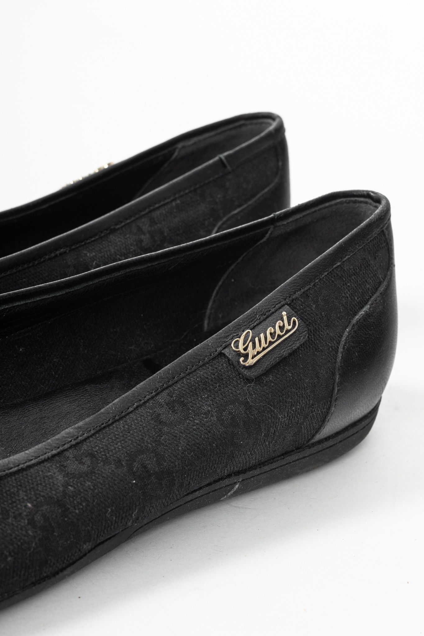 Gucci Gucci Black GG Canvas Web Ballet Flats Size US 8 / IT 38 - 8 Thumbnail