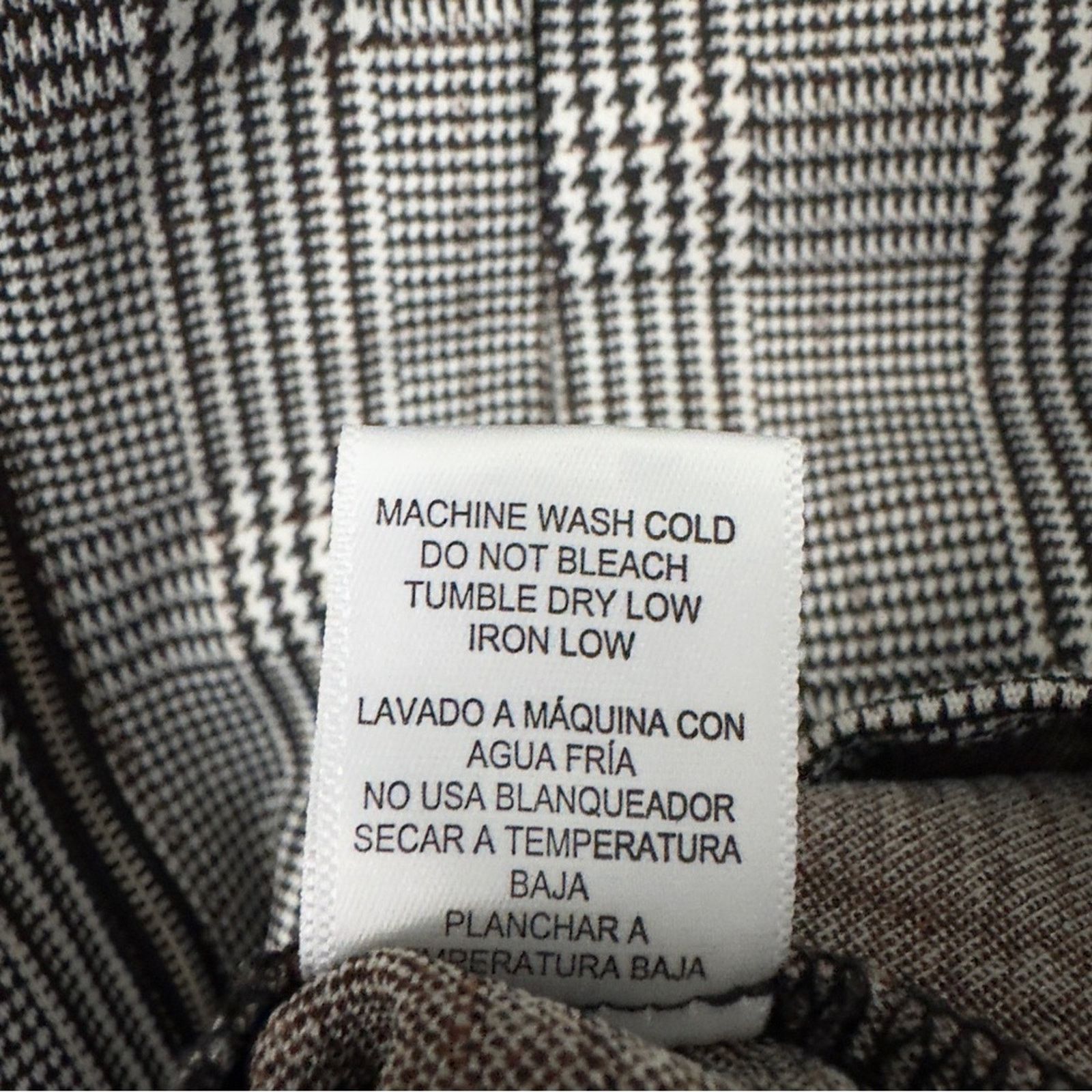 Other Love Tree Pinafore Plaid Black White mini Dress Full Zip EUC Size M / US 6-8 / IT 42-44 - 12 Thumbnail