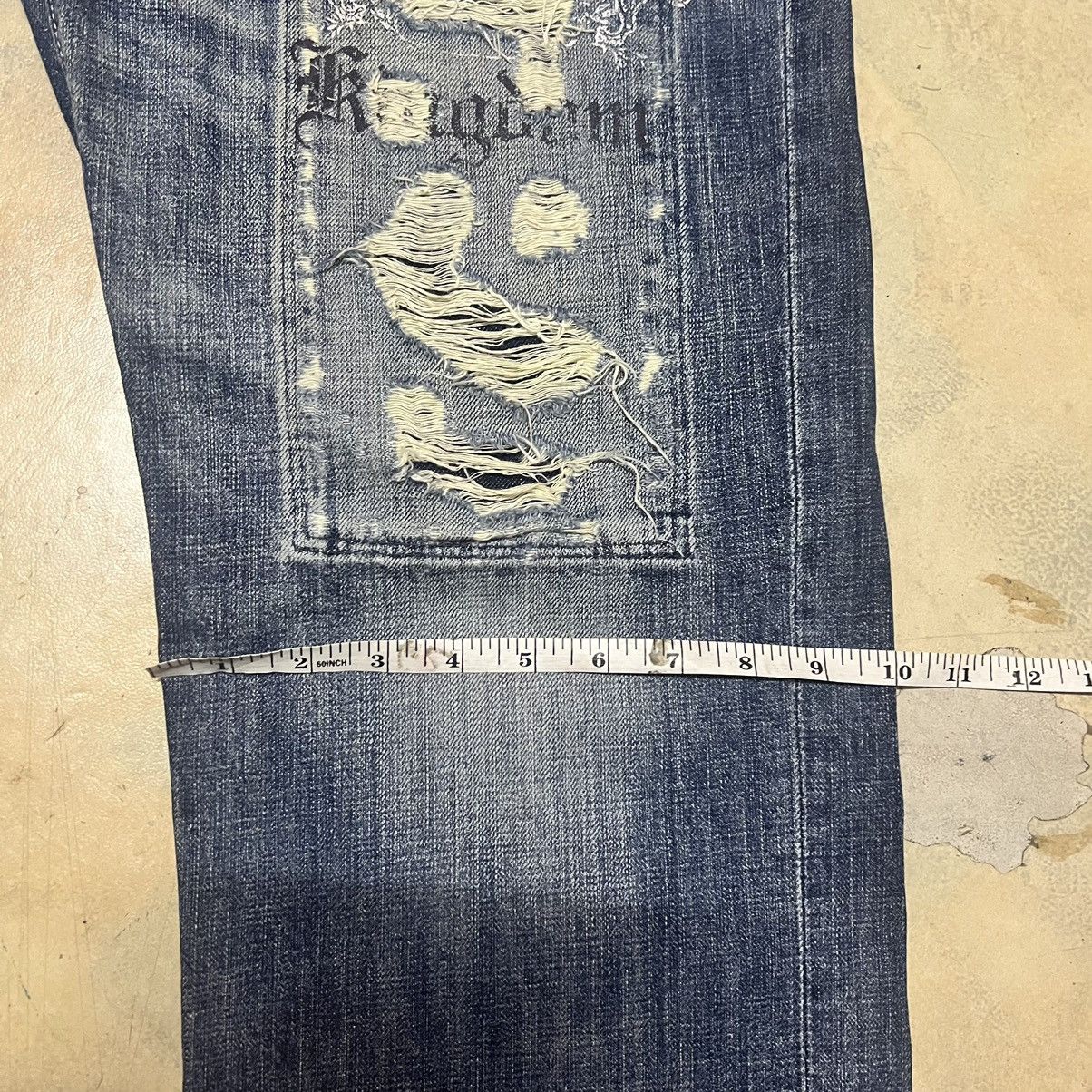 Global Work Global Work Distressed Denim Jeans Size US 31 - 12 Thumbnail