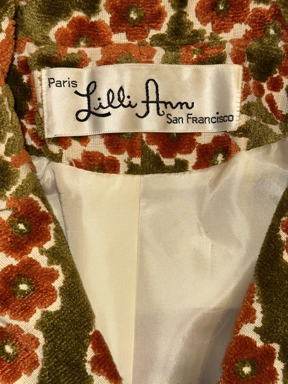 Other VTG 50s 60s Lilli Ann Floral Chenille Carpet Tapestry Jacket Size L / US 10 / IT 46 - 8 Thumbnail
