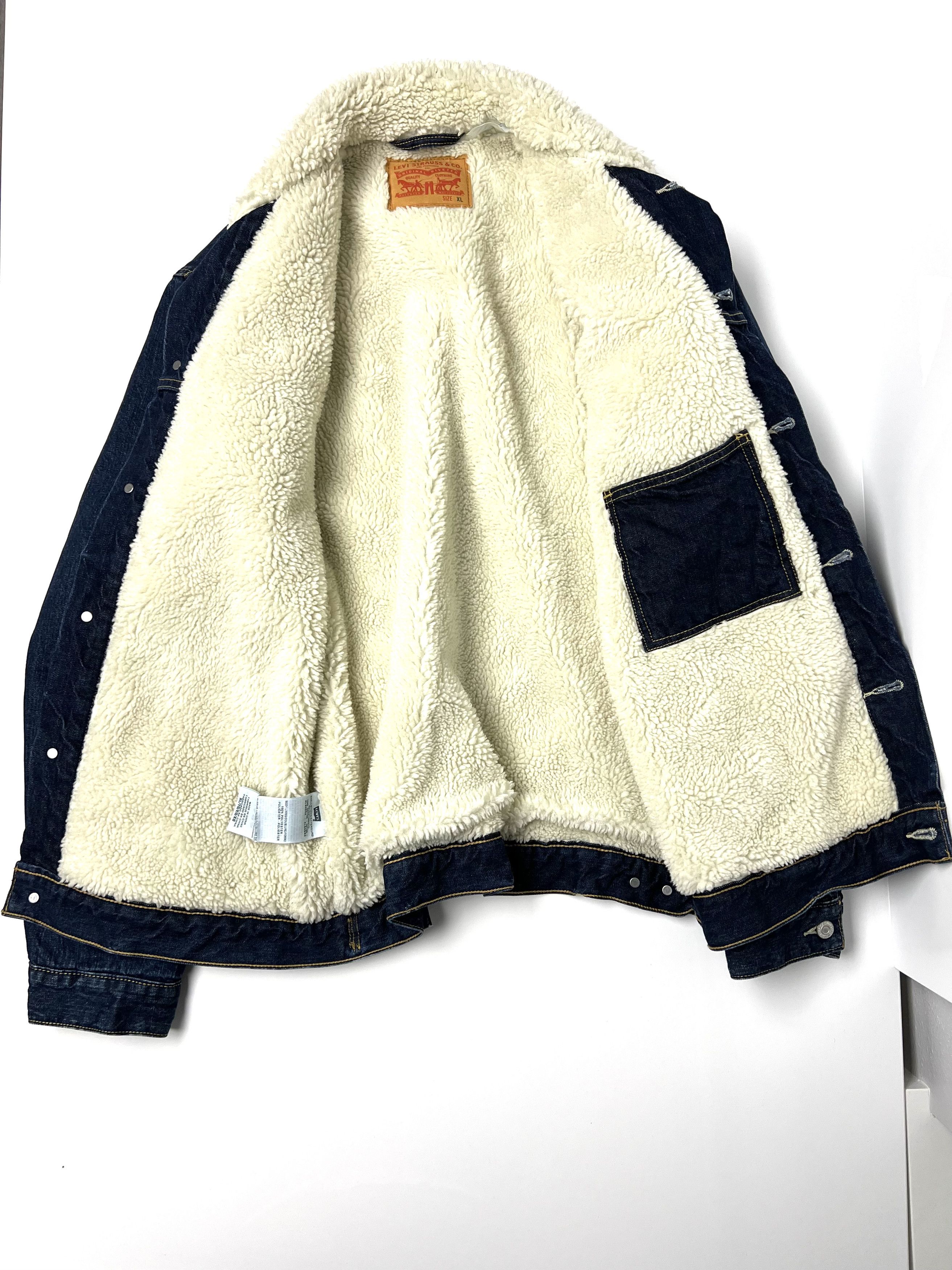Levi's LEVI'S SHERPA LINED DENIM TRUCKER JACKET SIZE XL Size US XL / EU 56 / 4 - 2 Thumbnail