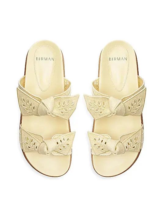 Alexandre Birman os11x0326 Maxi Clarita Embroidered Sandals in Creamy Size US 9.5 / IT 39.5 - 4 Thumbnail