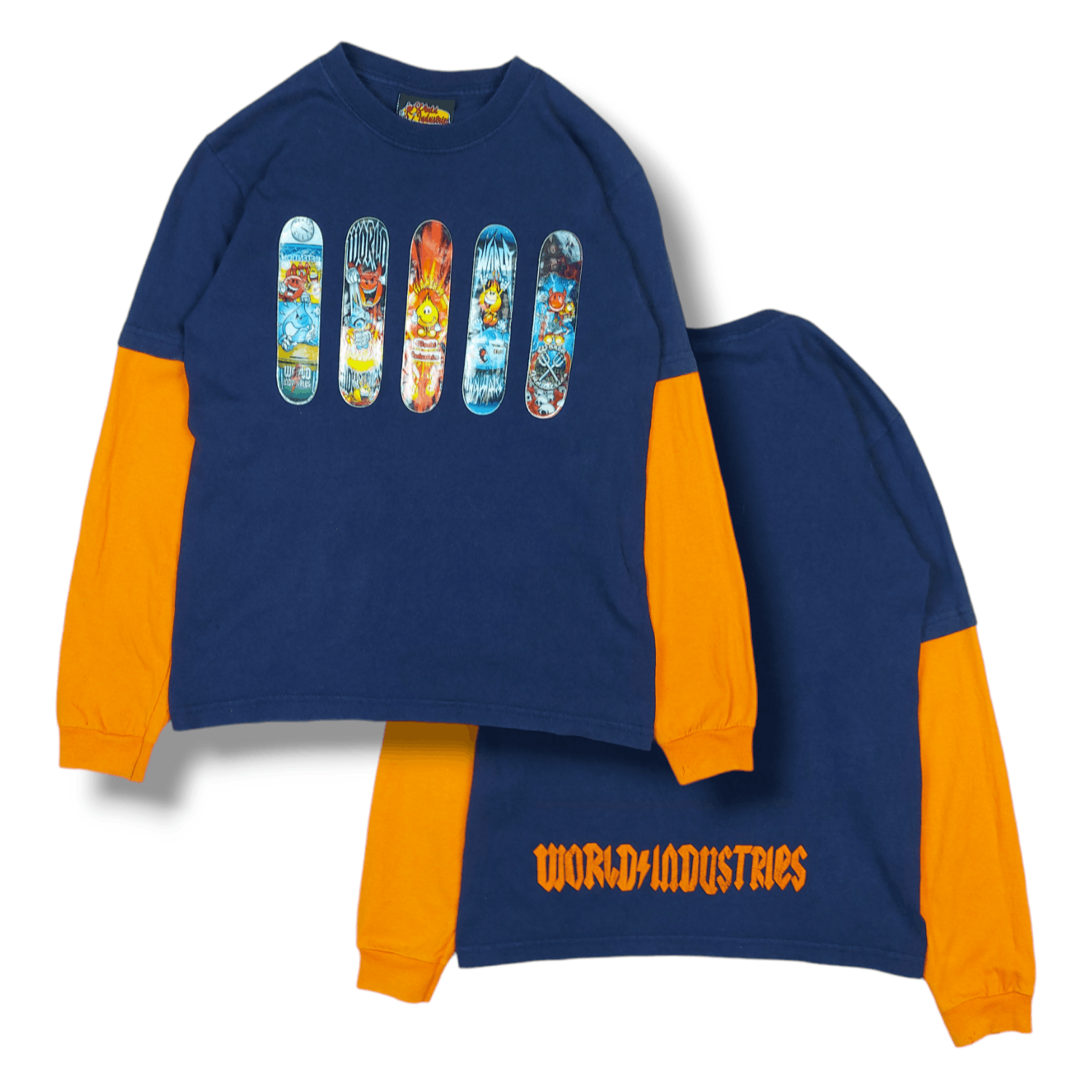 Vintage × World Industries Vintage 90s Y2K World Industries Skateboard Double-Sided TEE Size US XS / EU 42 / 0 - 1 Thumbnail
