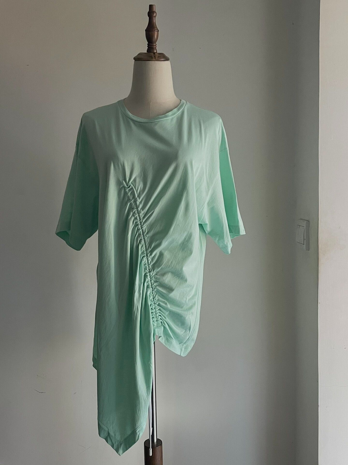 Maison Margiela asymmetrical short sleeve mint green top Size S / US 4 / IT 40 - 1 Thumbnail