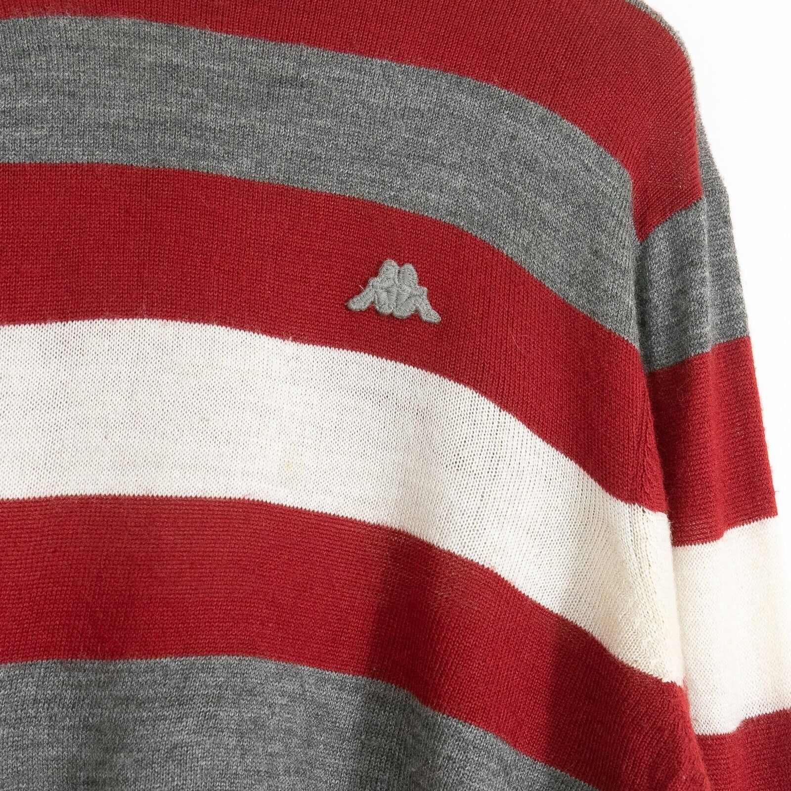 Kappa × Vintage Kappa Wool Blend Striped Sweater XL - Lightweight Distressed Size US XL / EU 56 / 4 - 4 Thumbnail