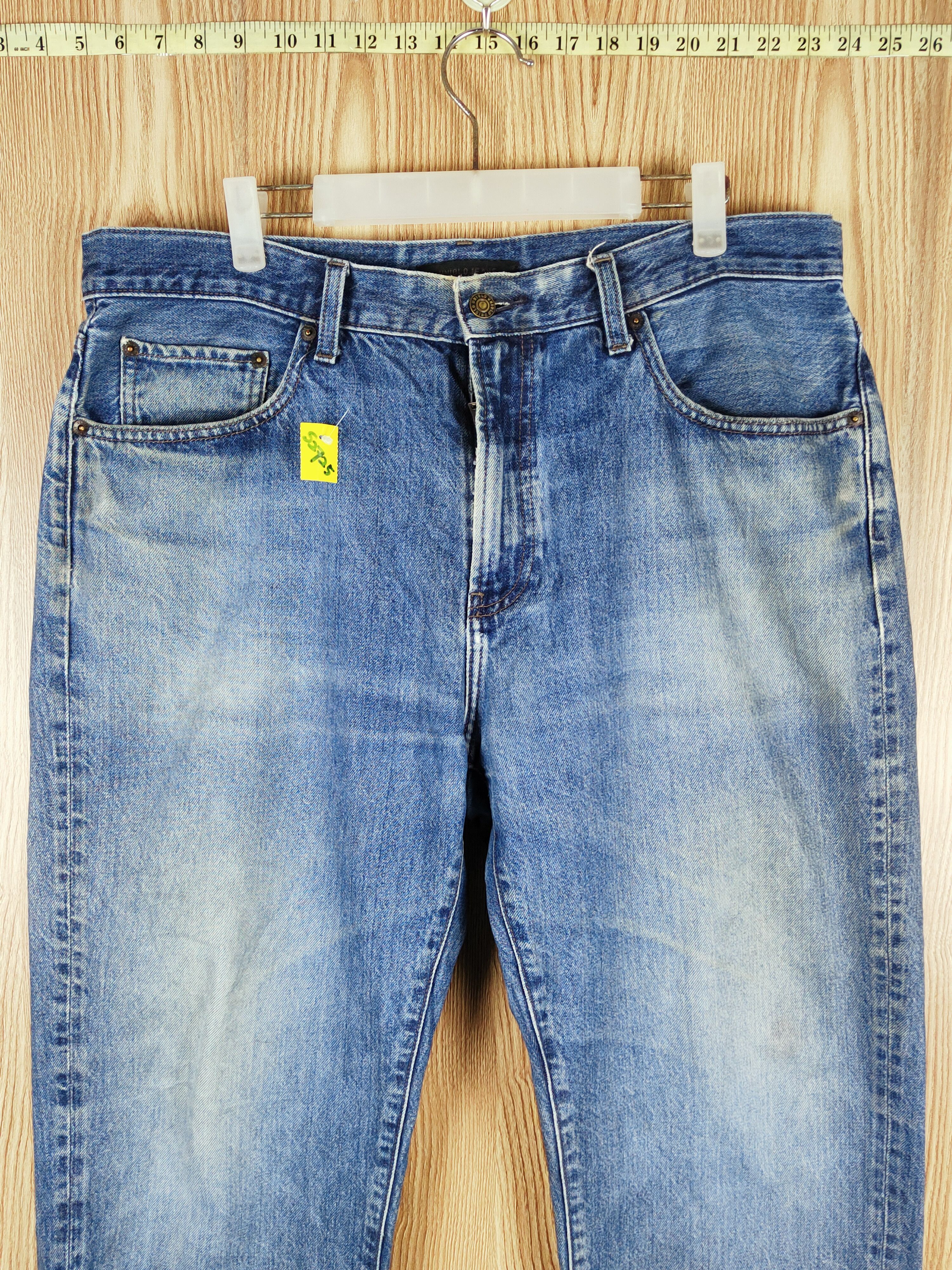 Japanese Brand Uniqlo Dark Blue Faded Distressed Ripped Jeans #S2725 Size US 36 / EU 52 - 2 Thumbnail