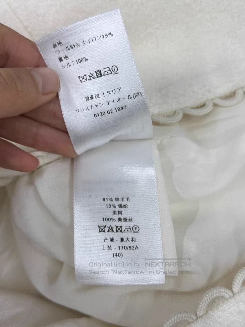Dior Dior White bow double-breasted jacket Size S / US 4 / IT 40 - 6 Thumbnail