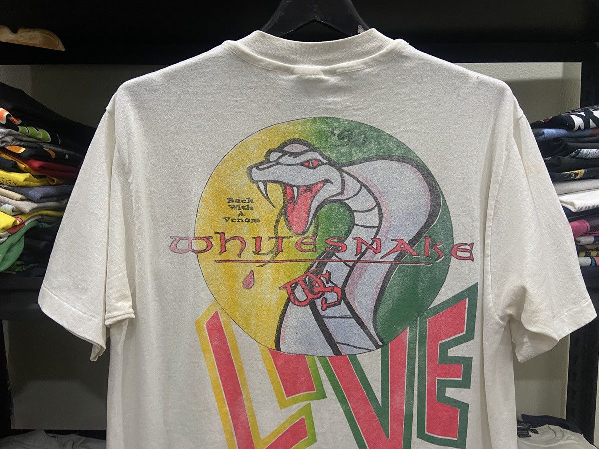 Band Tees × Vintage Vintage 1990s Whitesnake Slip of the tongue Tour T-Shirt Size US L / EU 52-54 / 3 - 10 Thumbnail