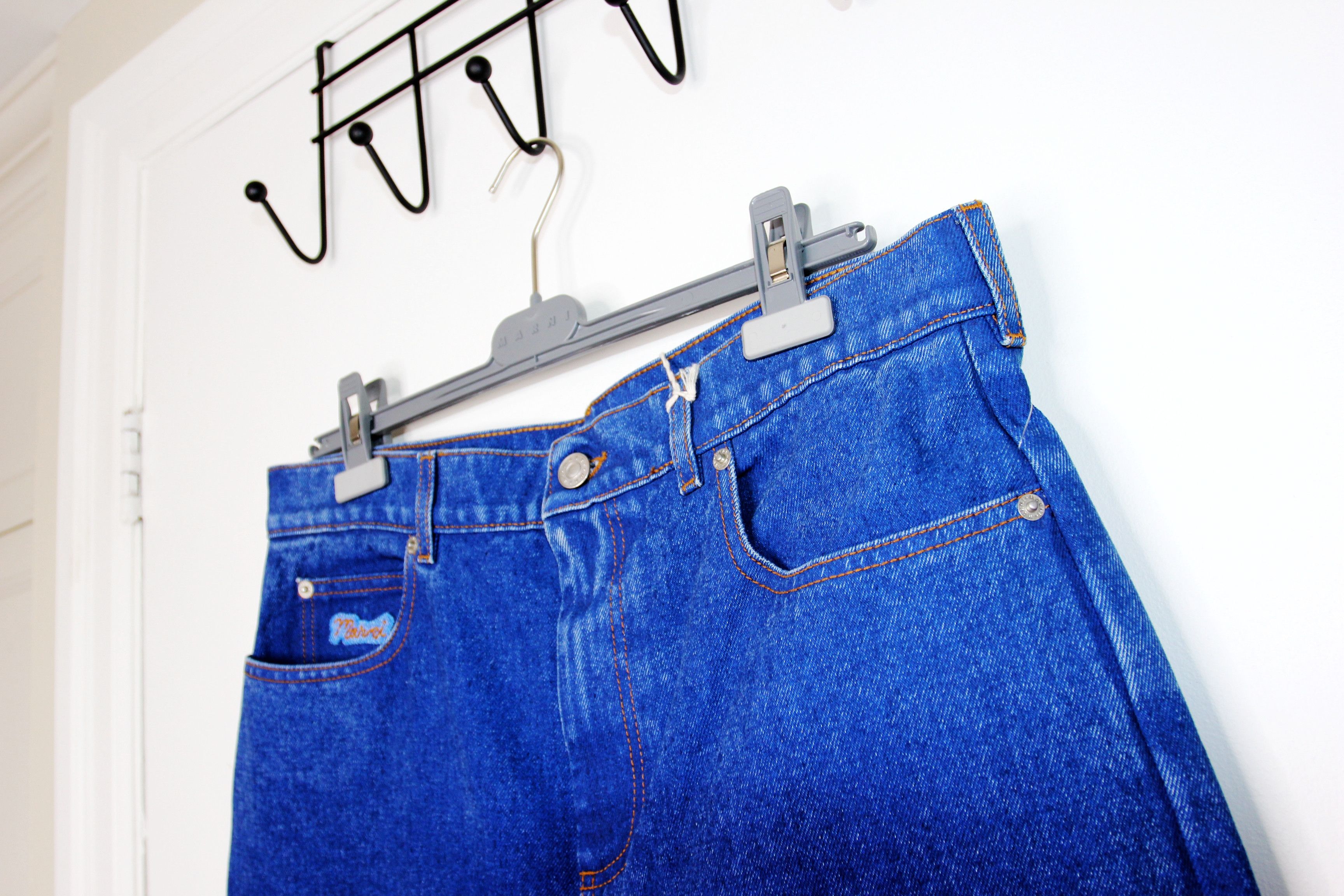 BNWT AW24 MARNI BLEACHED COATED WIDE LEG DENIM JEANS 48