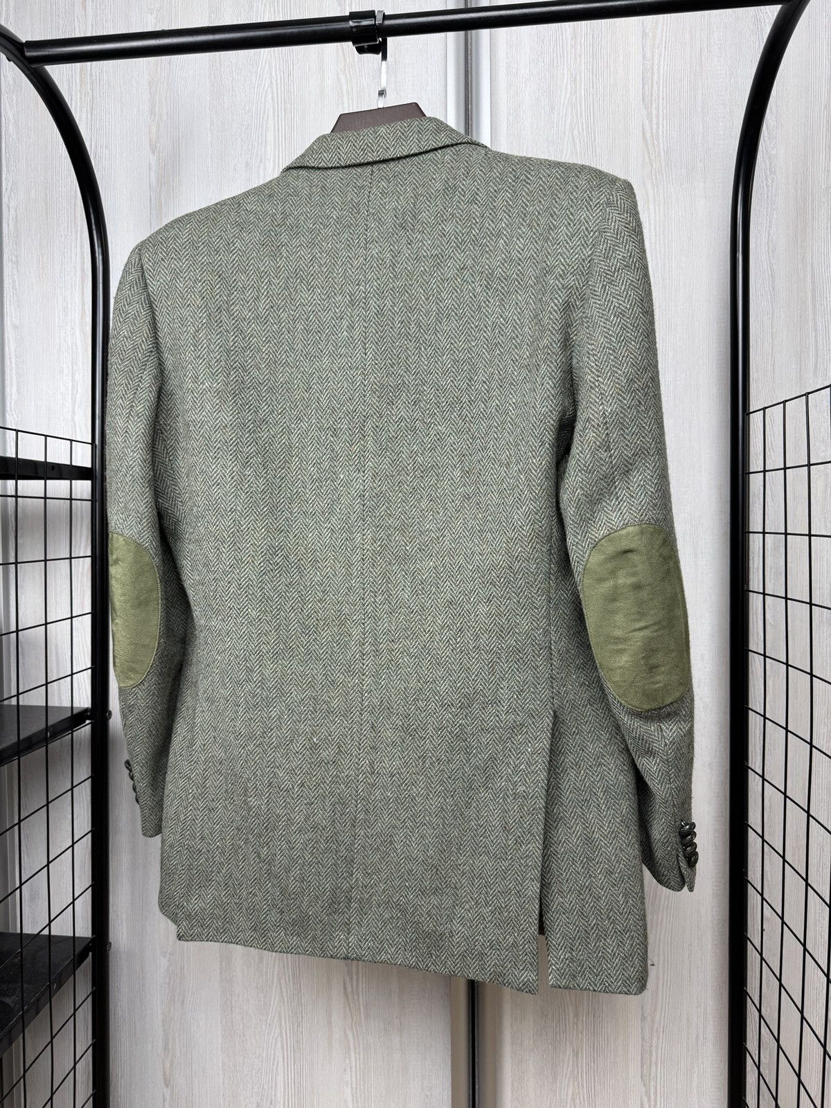 Magee Magee Donegal Tweed herringbone grey trim sport coat blazer Size 38R - 2 Thumbnail