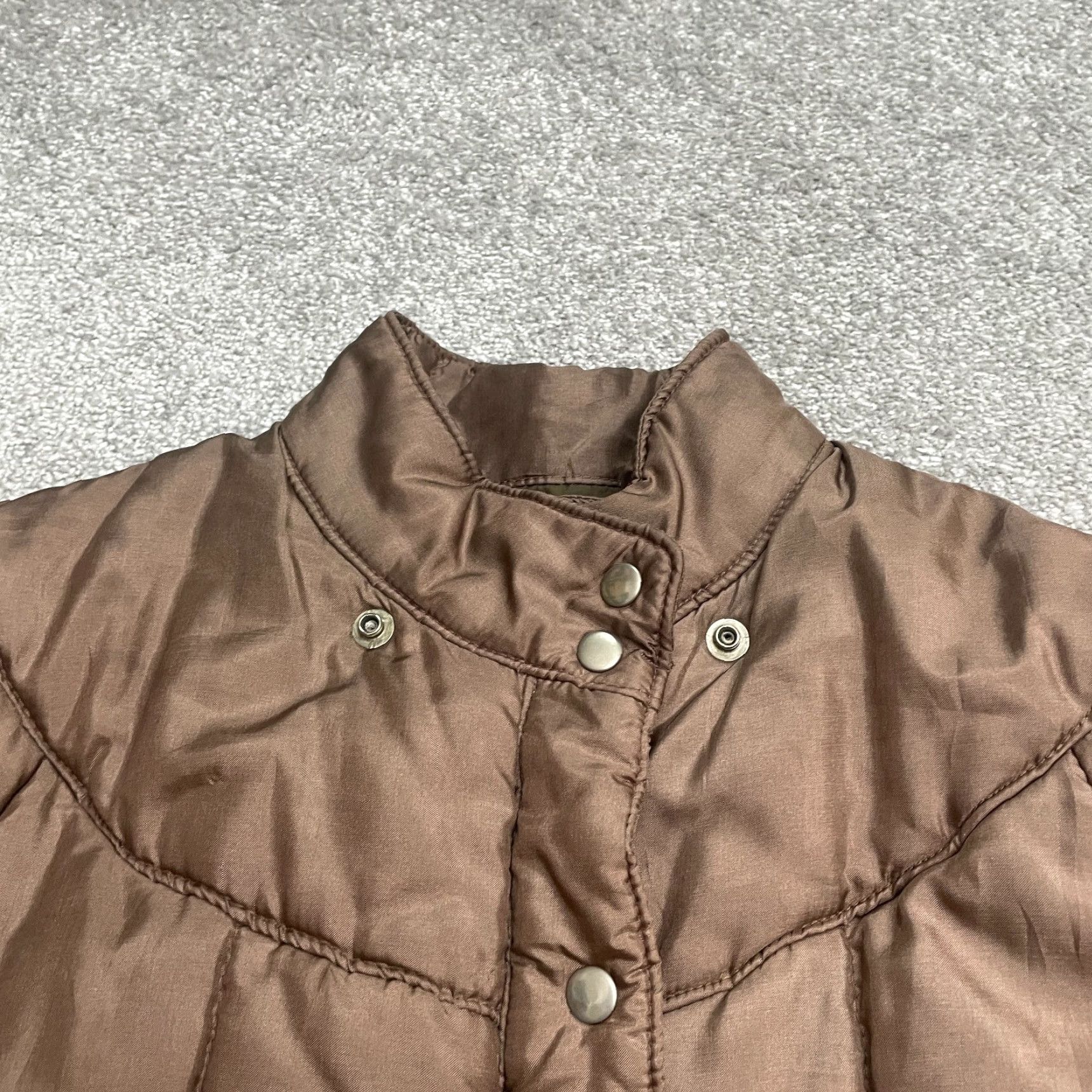 London Fog VINTAGE? No, but London Fog Quilted Puffer Jacket Womens 7/8 Reg Choco Brown Snap Button Outdoor Size M / US 6-8 / IT 42-44 - 3 Thumbnail
