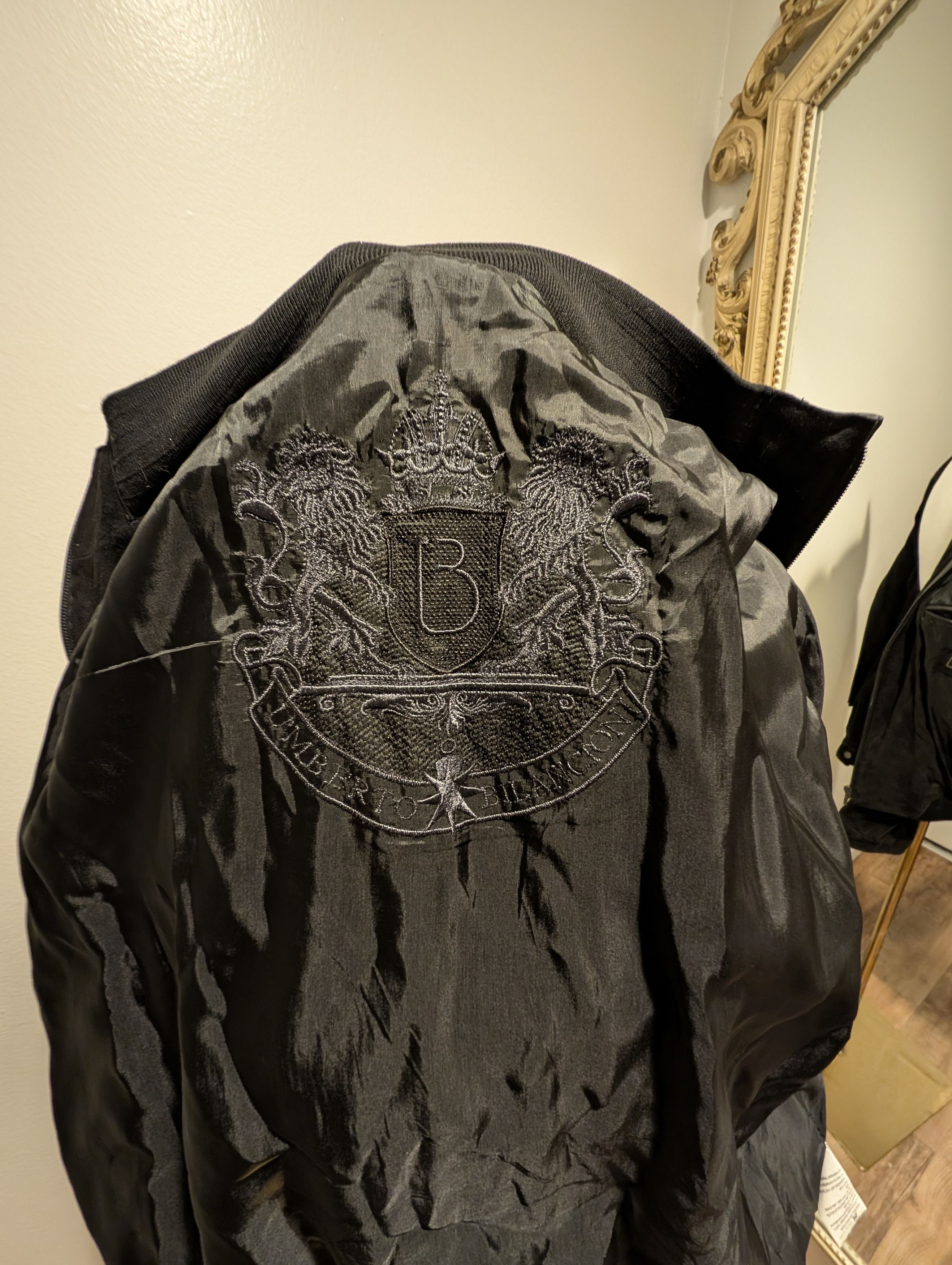 Other Archive UMBERTO BILANCIONI Ostrich Suede Black Jacket IT52 Size US L / EU 52-54 / 3 - 10 Thumbnail