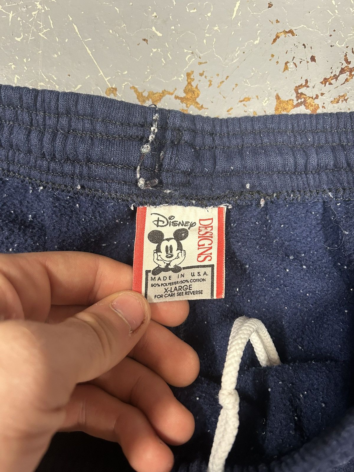 Disney × Mickey Mouse × Vintage Crazy Vintage 90s Navy Mickey Mouse Disney Sweatpants Size US 30 / EU 46 - 2 Thumbnail