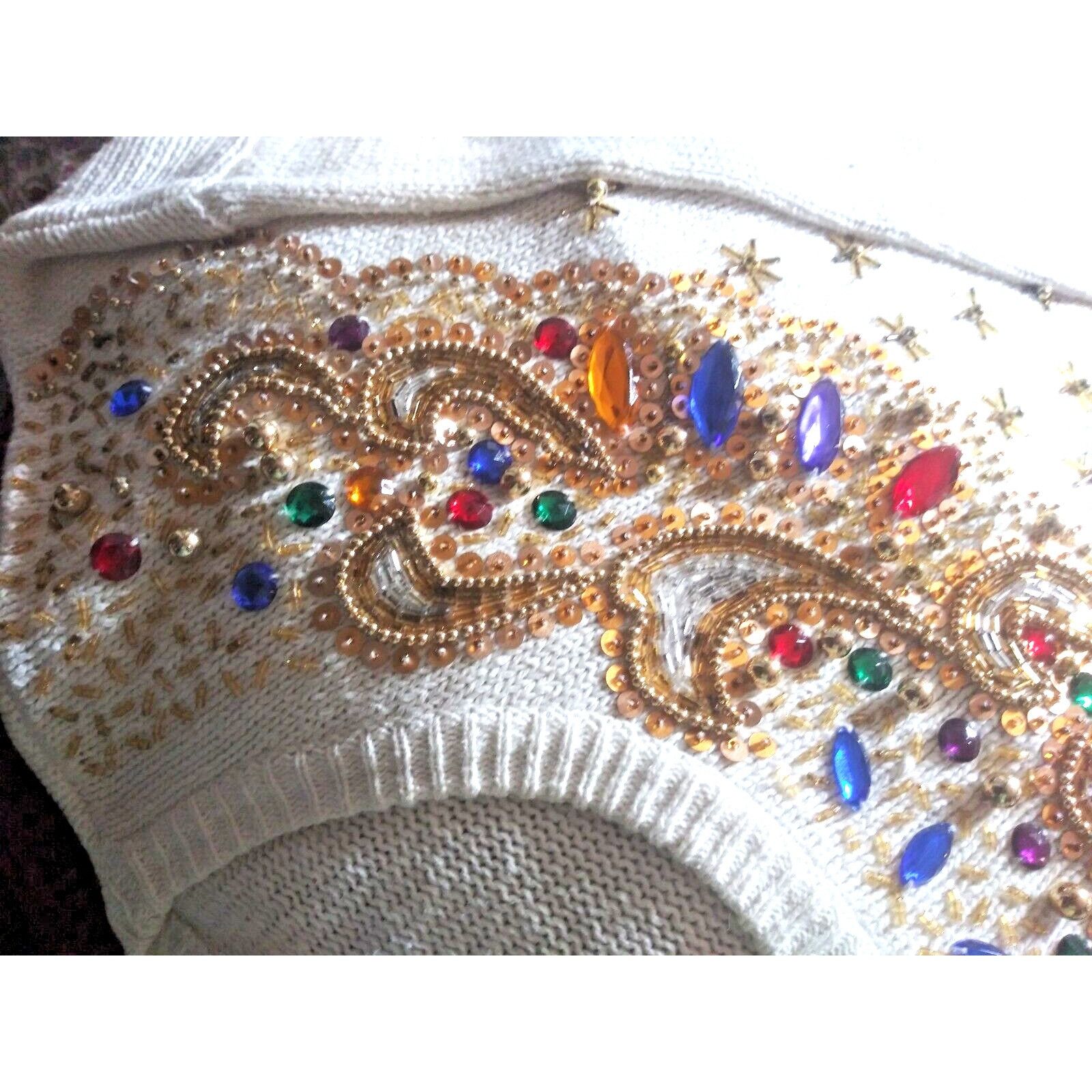 Vintage Vintage womens sweater Embellished beads rhinestones Sequins Size XL / US 12-14 / IT 48-50 - 8 Thumbnail