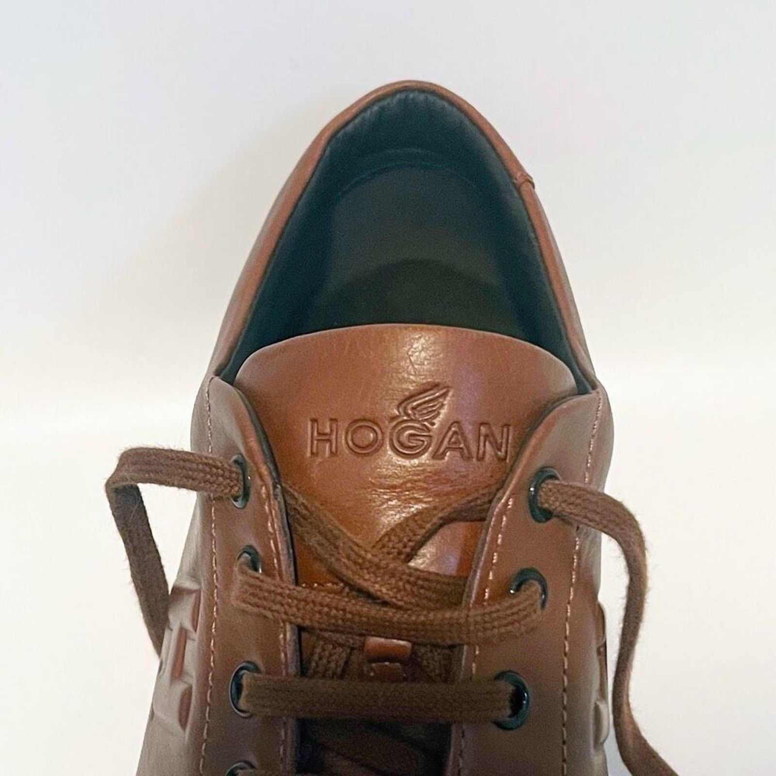 Hogan Hogan Brown Leather Lowtop Sneakers Men’s 8 Italy Size US 8 / EU 41 - 5 Thumbnail