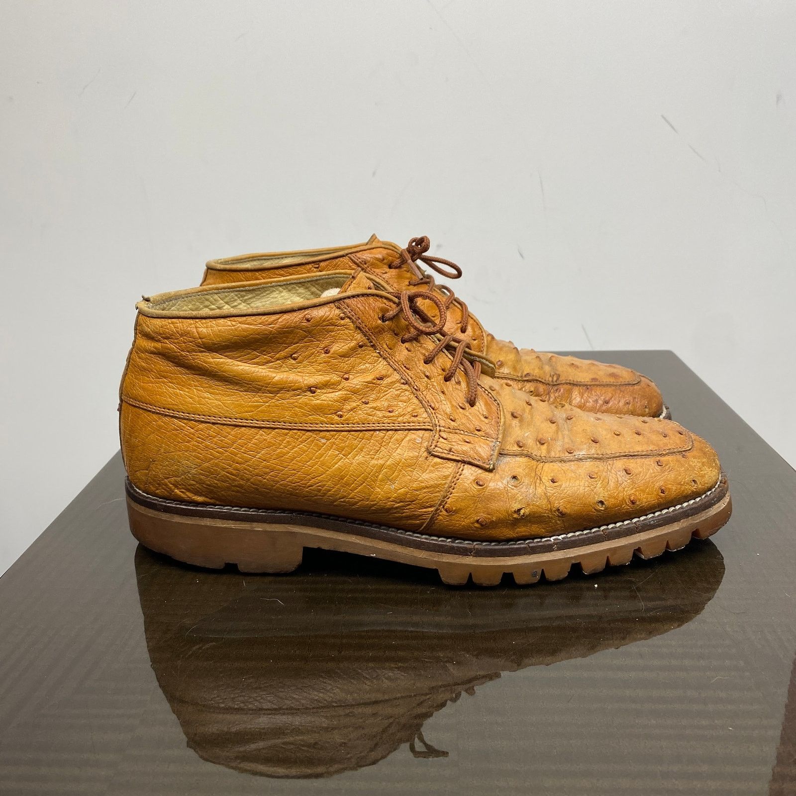 Belvedere Belvedere Ostrich Leather Lace Up Ankle Boots Men's 9 Size US 9 / EU 42 - 3 Thumbnail