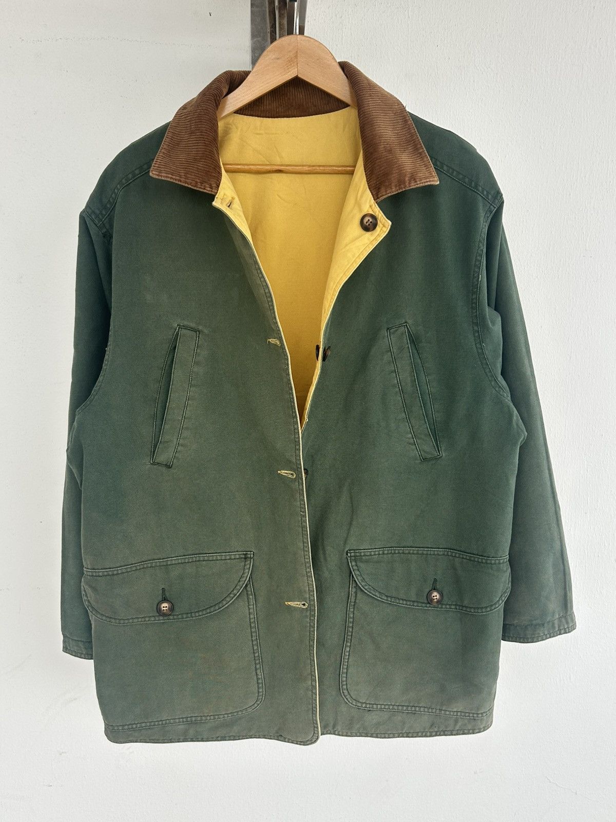 Gap Gap Reversible Army Green Yellow Corduroy Collar Jacket Size US XL / EU 56 / 4 - 5 Thumbnail