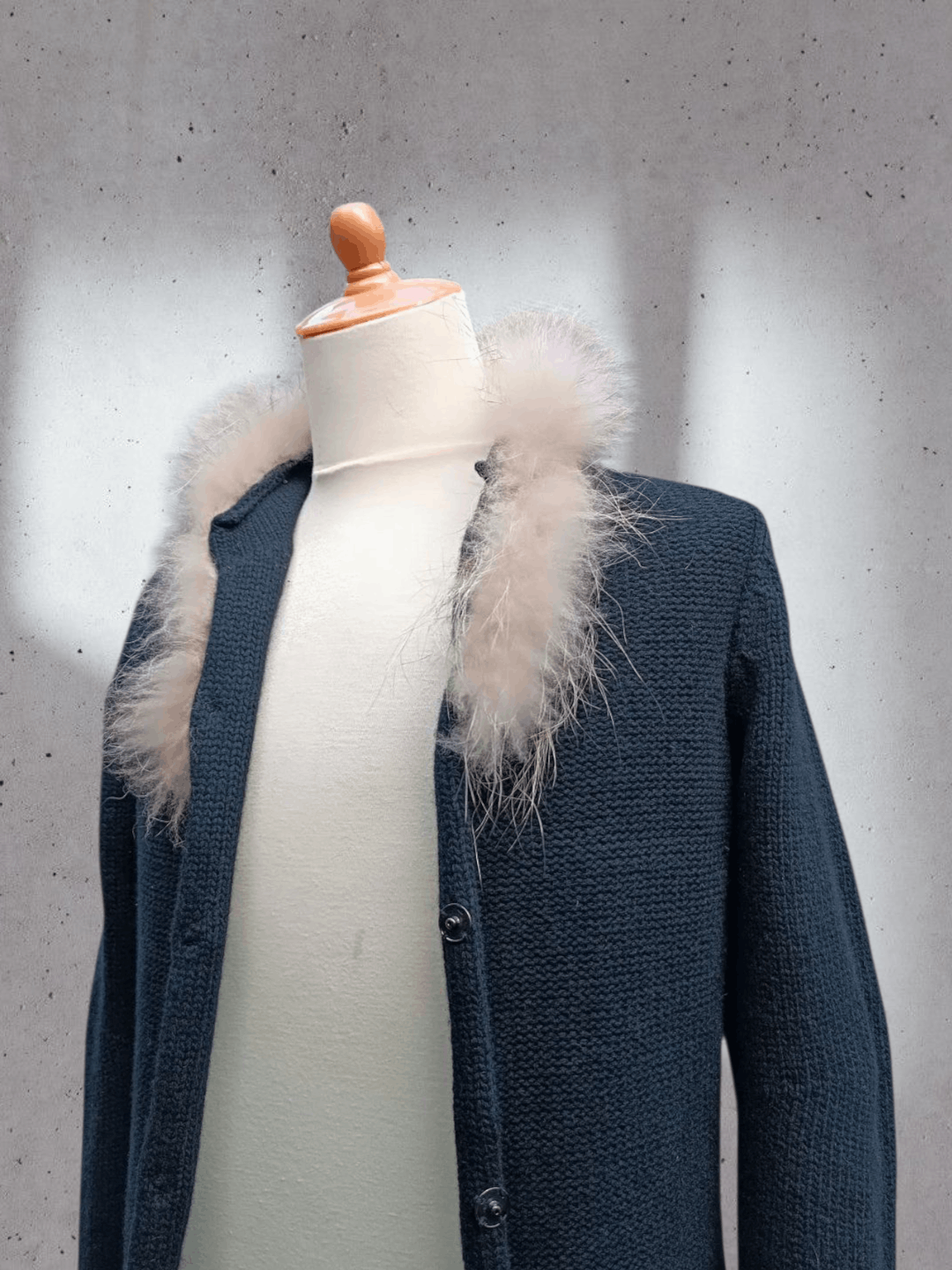 Japanese Brand Black Cardigan Knit Wool Fur Collar If Six Was Nine Style Size US M / EU 48-50 / 2 - 2 Thumbnail