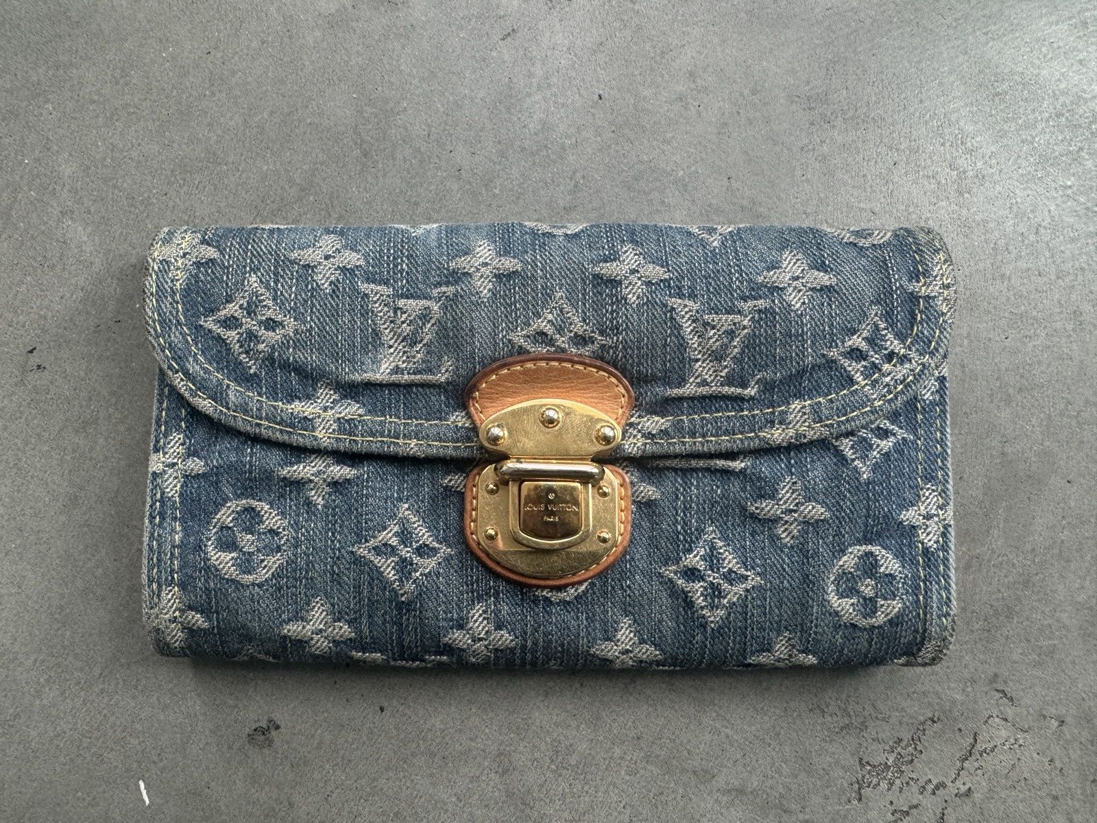 Louis Vuitton y2k denim monogram wallet