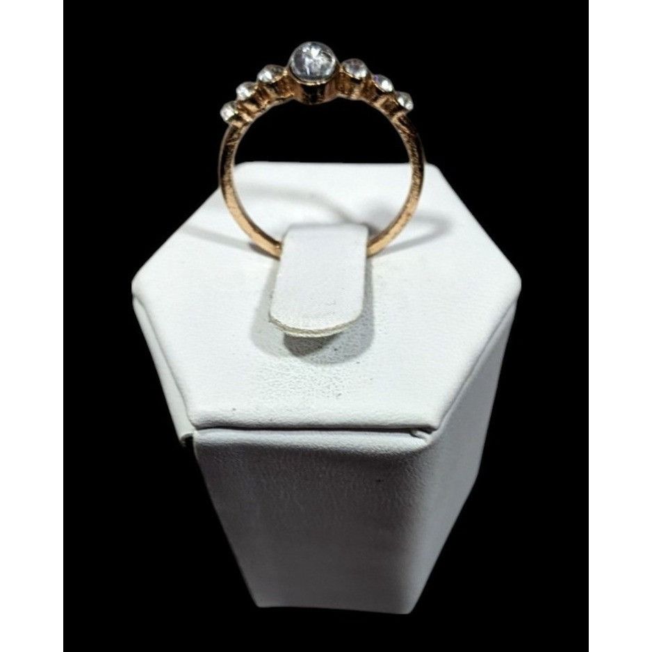 Other Elegant Glam Gold Tone Clear Gemmed Ring Size 7 1/4 Size ONE SIZE - 6 Thumbnail
