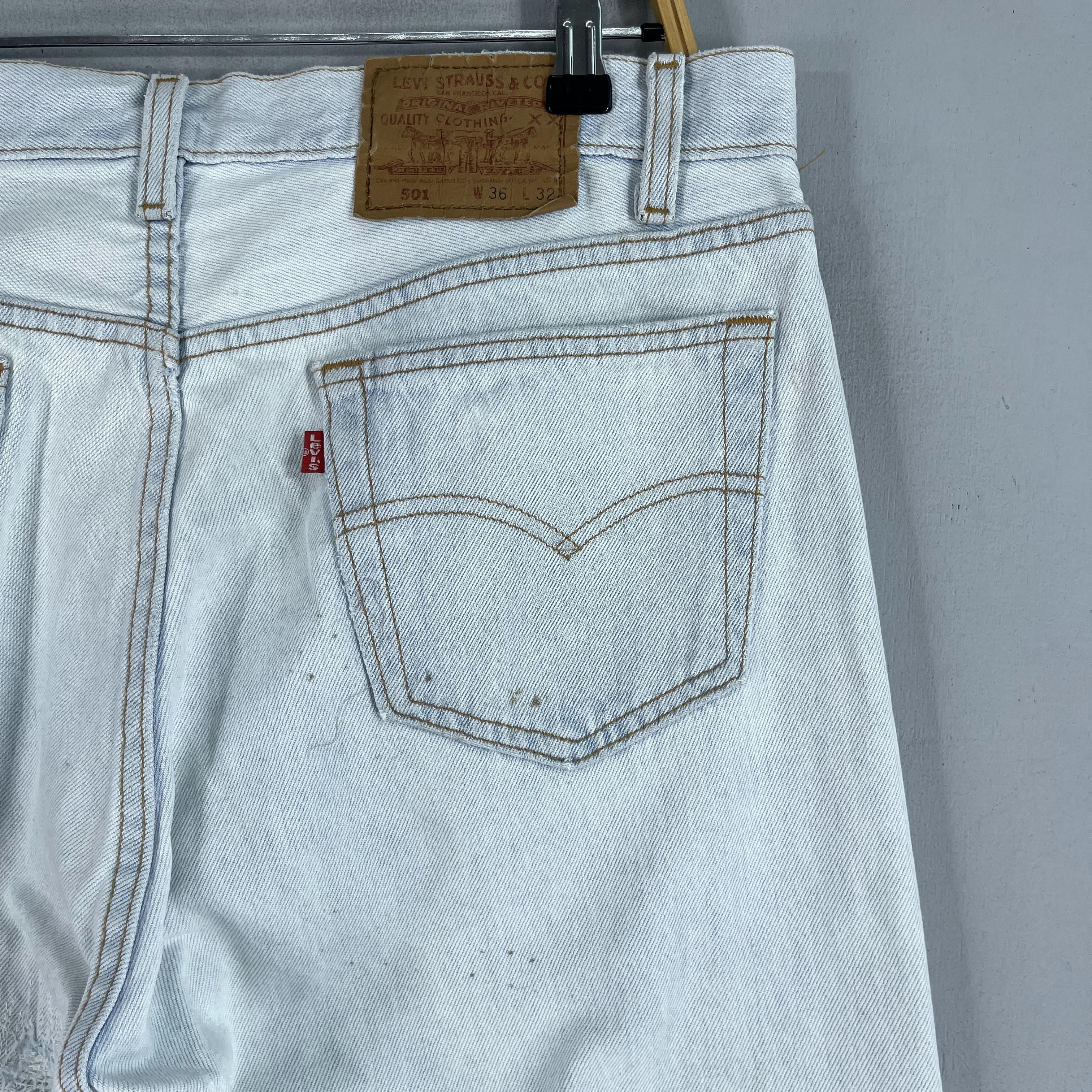 Levi's × Vintage Size 35 Vintage Levis 501 Reconstruct Distressed Jeans Size US 35 - 12 Thumbnail