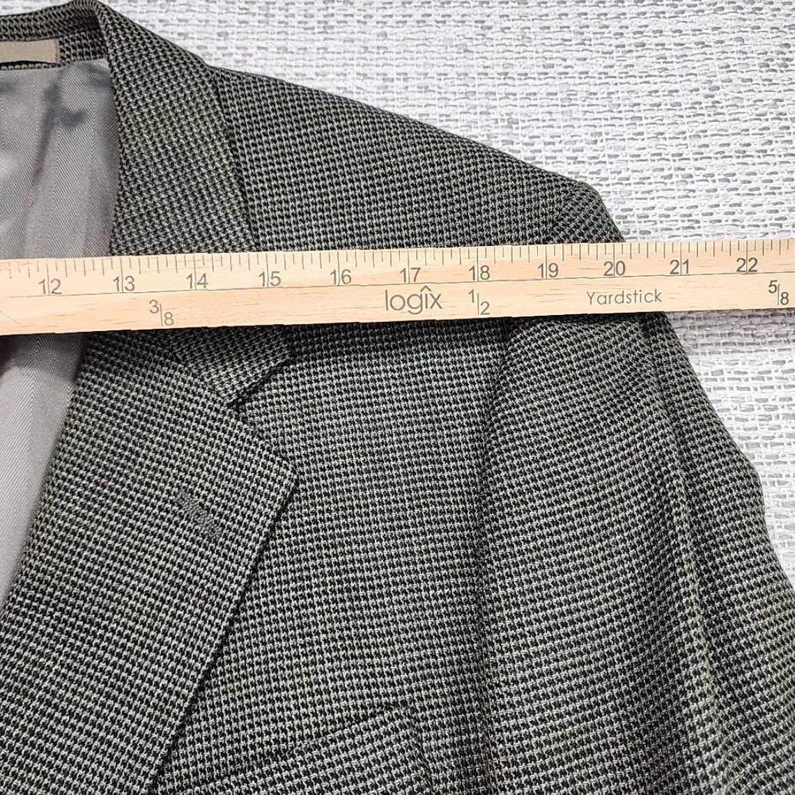 Vintage VINTAGE Louis Roth Blazer Jacket Mens 42R Wool Tweed Plaid Notch Lapel Single-Breasted 2-Button 3-Button Sleeve Brown Regular Mens Size 42R - 6 Thumbnail