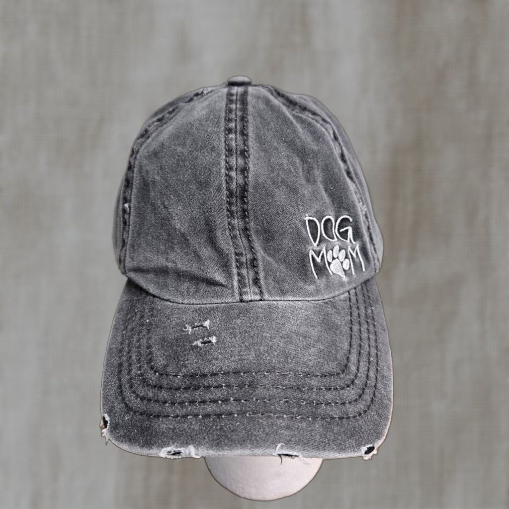 Vintage David & Young Gray Dog Mom Adjustable Baseball Cap Embroidered Paw Women Size ONE SIZE - 1 Thumbnail