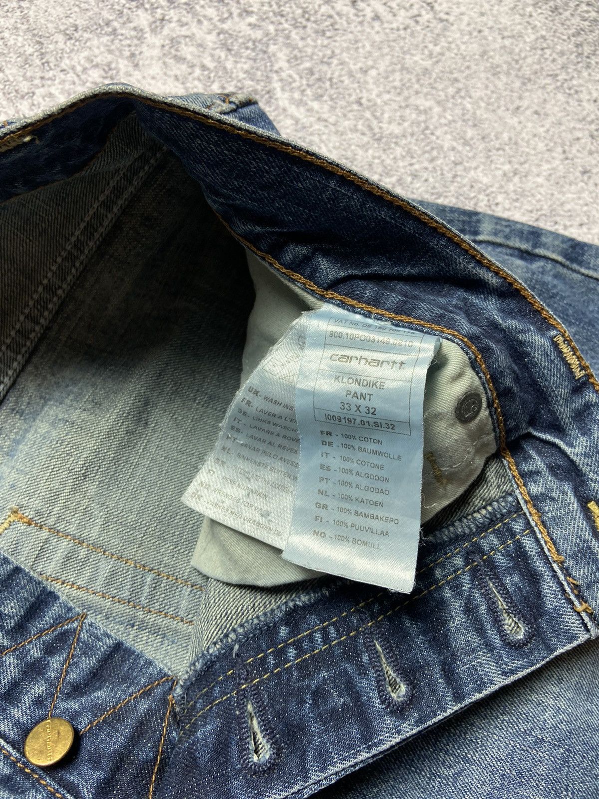 Carhartt × Vintage Vintage Carhartt Jeans Klondike Pants Distressed Denim Skate Size US 33 - 14 Thumbnail