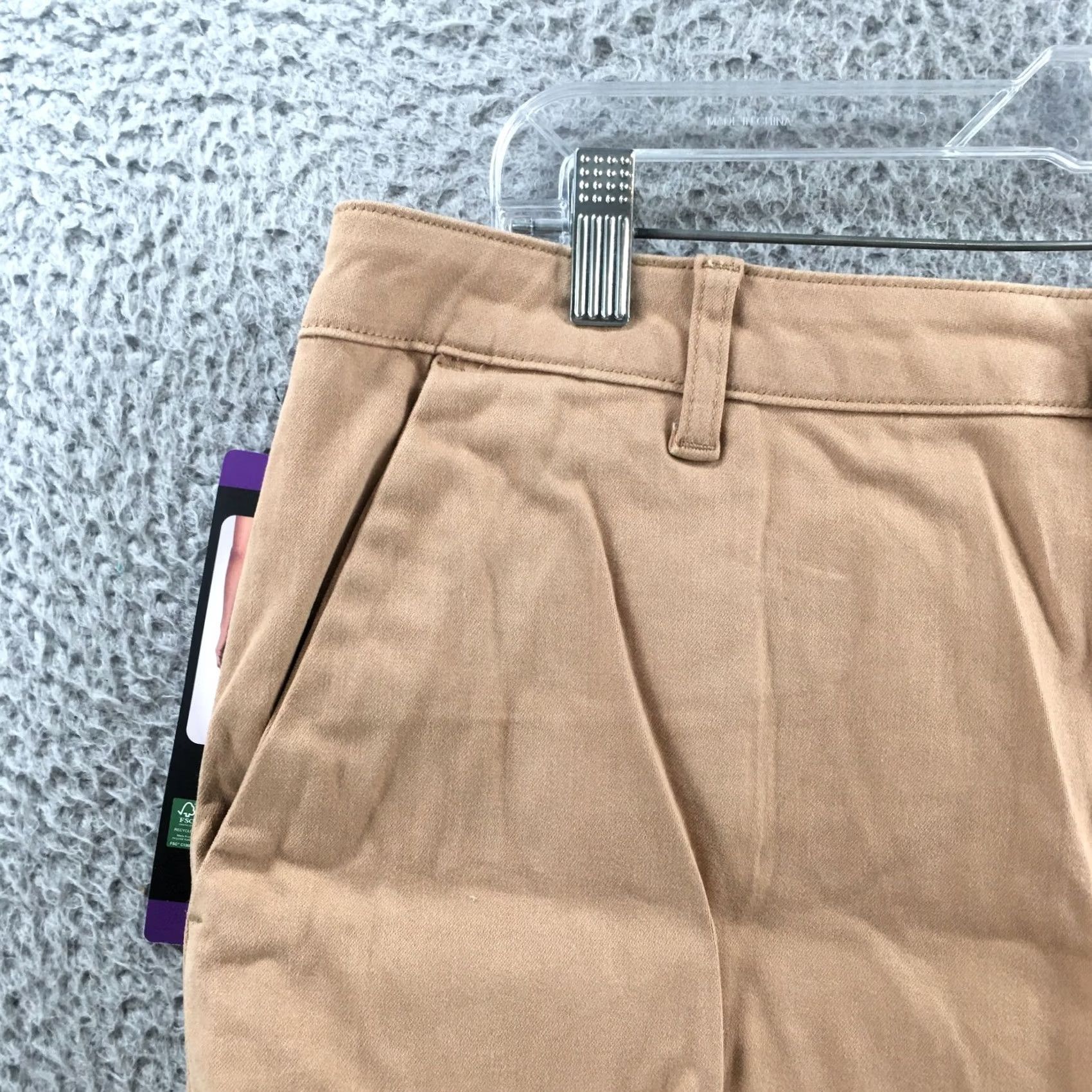Banana Republic Banana Republic Shorts Womens 14 Brown Chino Cotton Blend High Rise Zip Fly Size 36" / US 14 / IT 50 - 2 Thumbnail