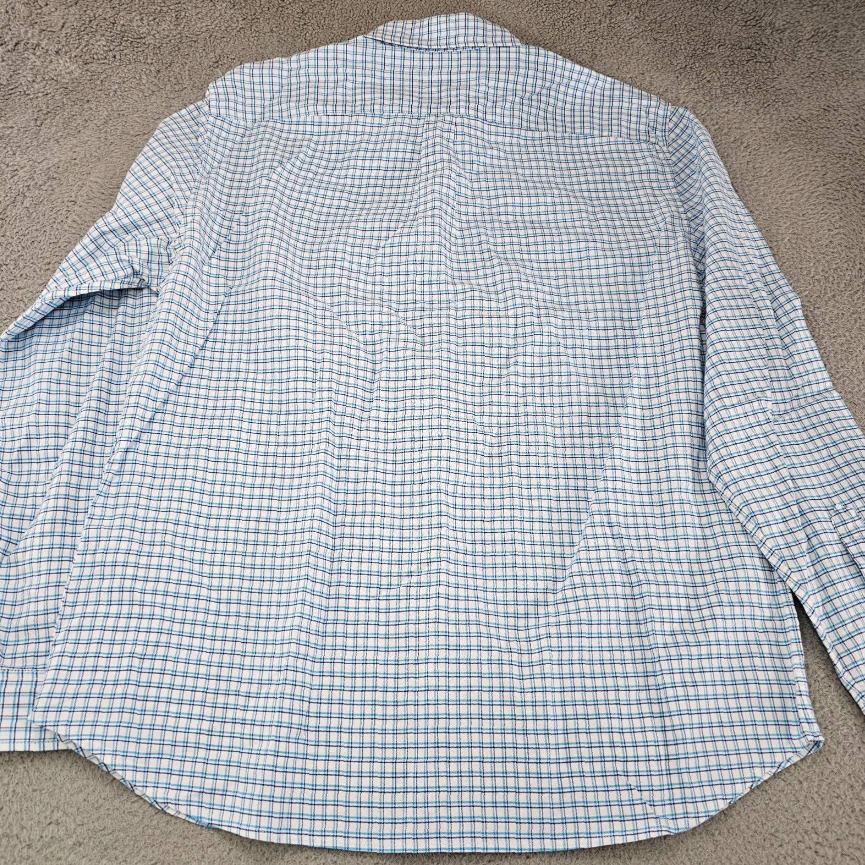 Gap GAP Shirt Mens XL Blue White Check Knit Button Up Long Sleeve Cotton Size US XL / EU 56 / 4 - 6 Thumbnail