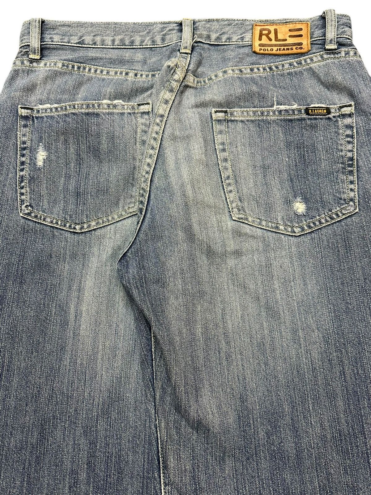 Polo Ralph Lauren Vintage RL Ralph Lauren Blue Faded Wash Distress Jeans Size US 30 / EU 46 - 6 Thumbnail