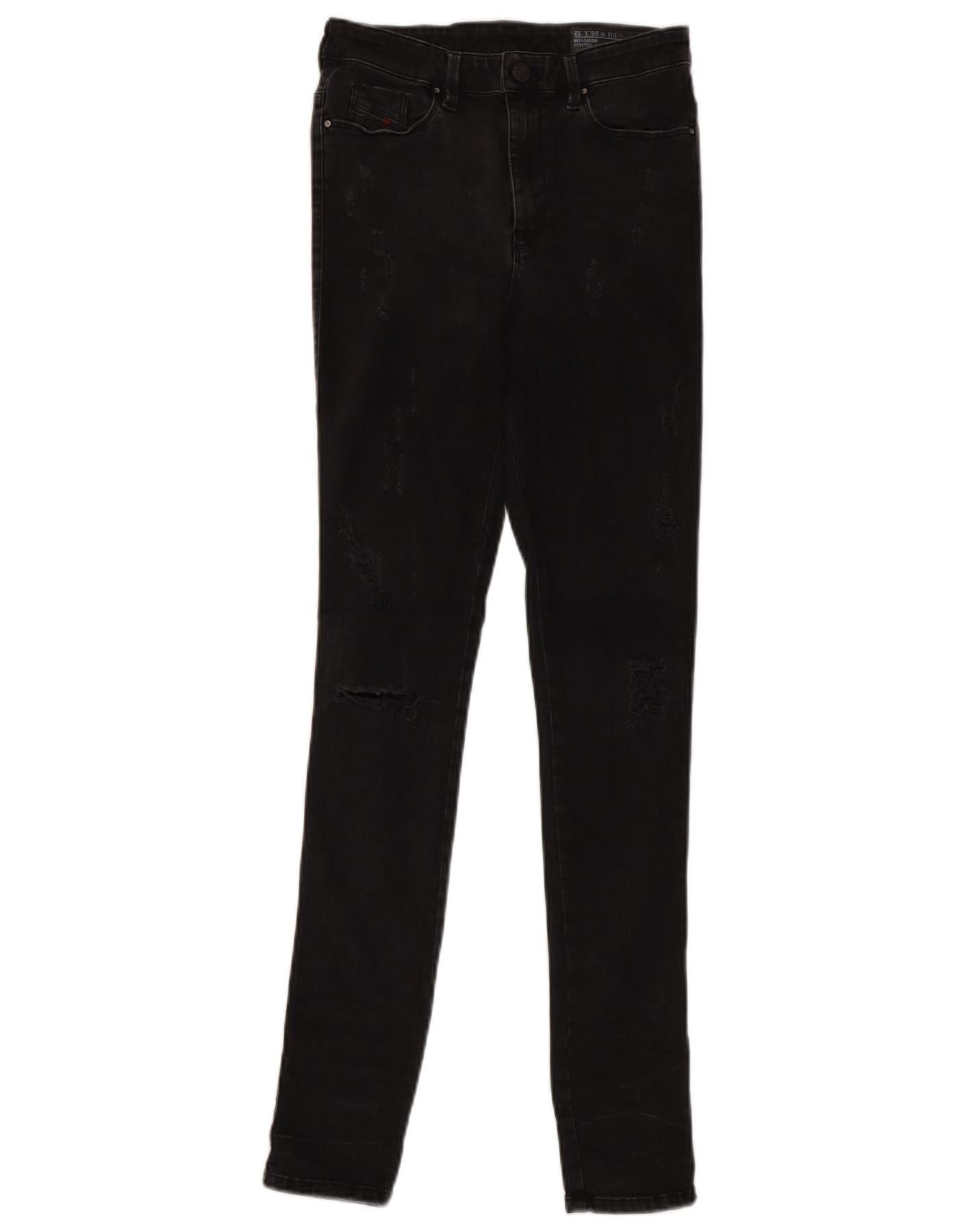 Diesel Womens Skinzee-high Super Slim Skinny Jeans W26 L32 Black De Size 42" / US 20 - 1 Thumbnail