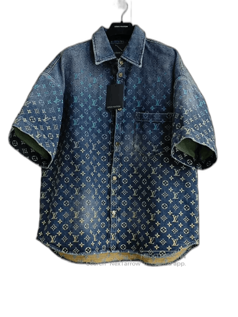 Louis Vuitton Louis Vuitton Lv23SS Showpiece Graded Rainbow Monogram Shir Size US L / EU 52-54 / 3 - 1 Thumbnail