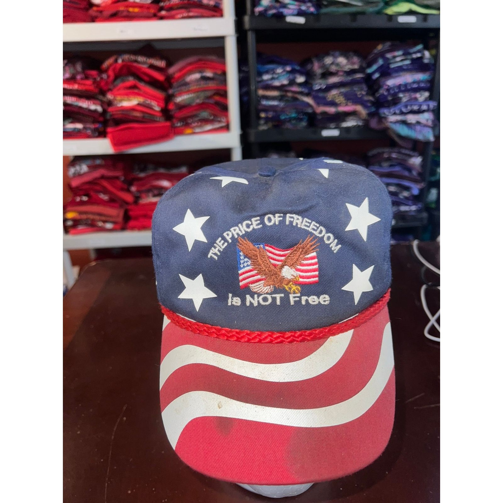 Vintage Vintage America Hat The Price Of Freedom Is Not Free Cap Size ONE SIZE - 2 Thumbnail