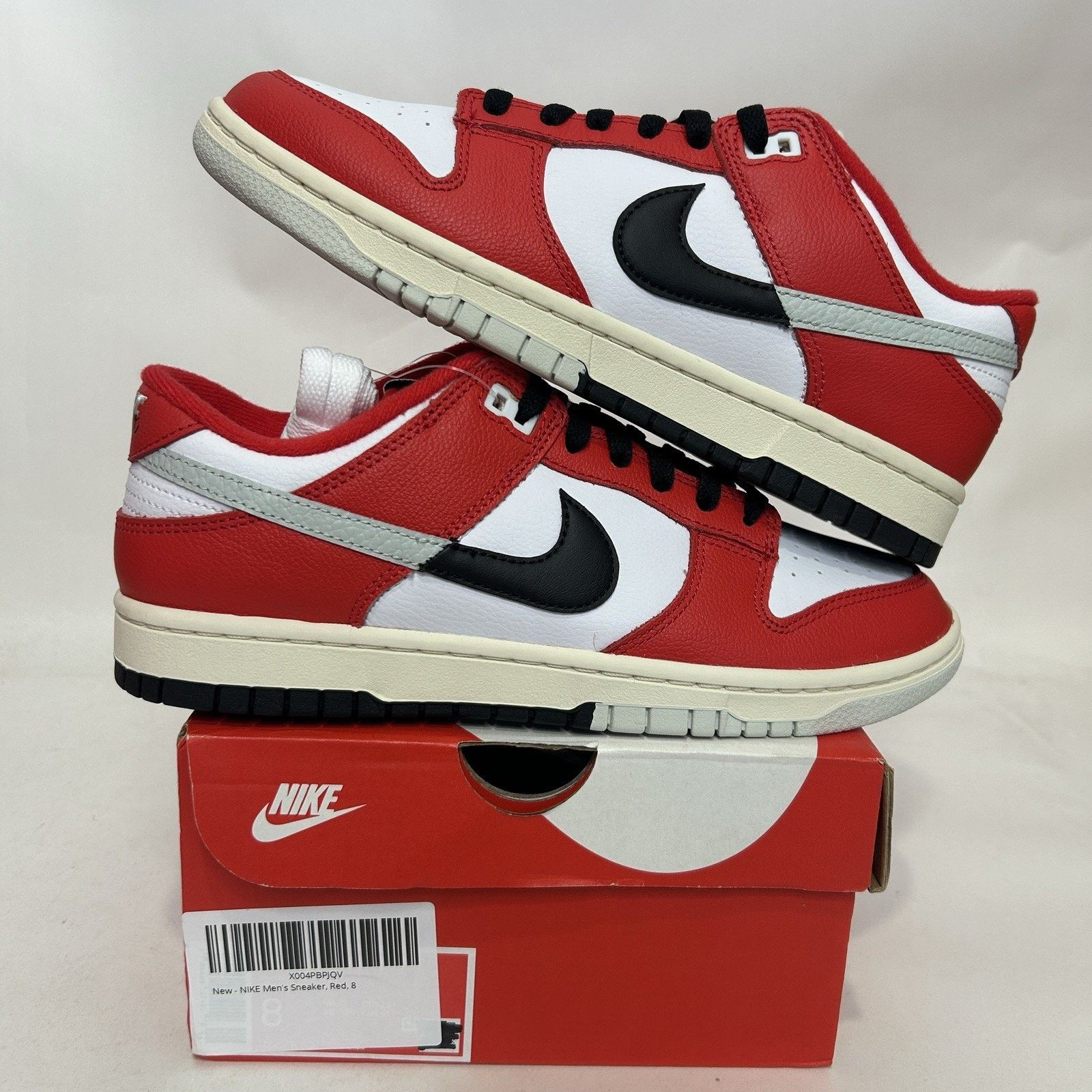 Nike Nike Dunk Low Retro PRM “Split Chicago” DZ2536-600 Size US 8 / EU 41 - 1 Thumbnail