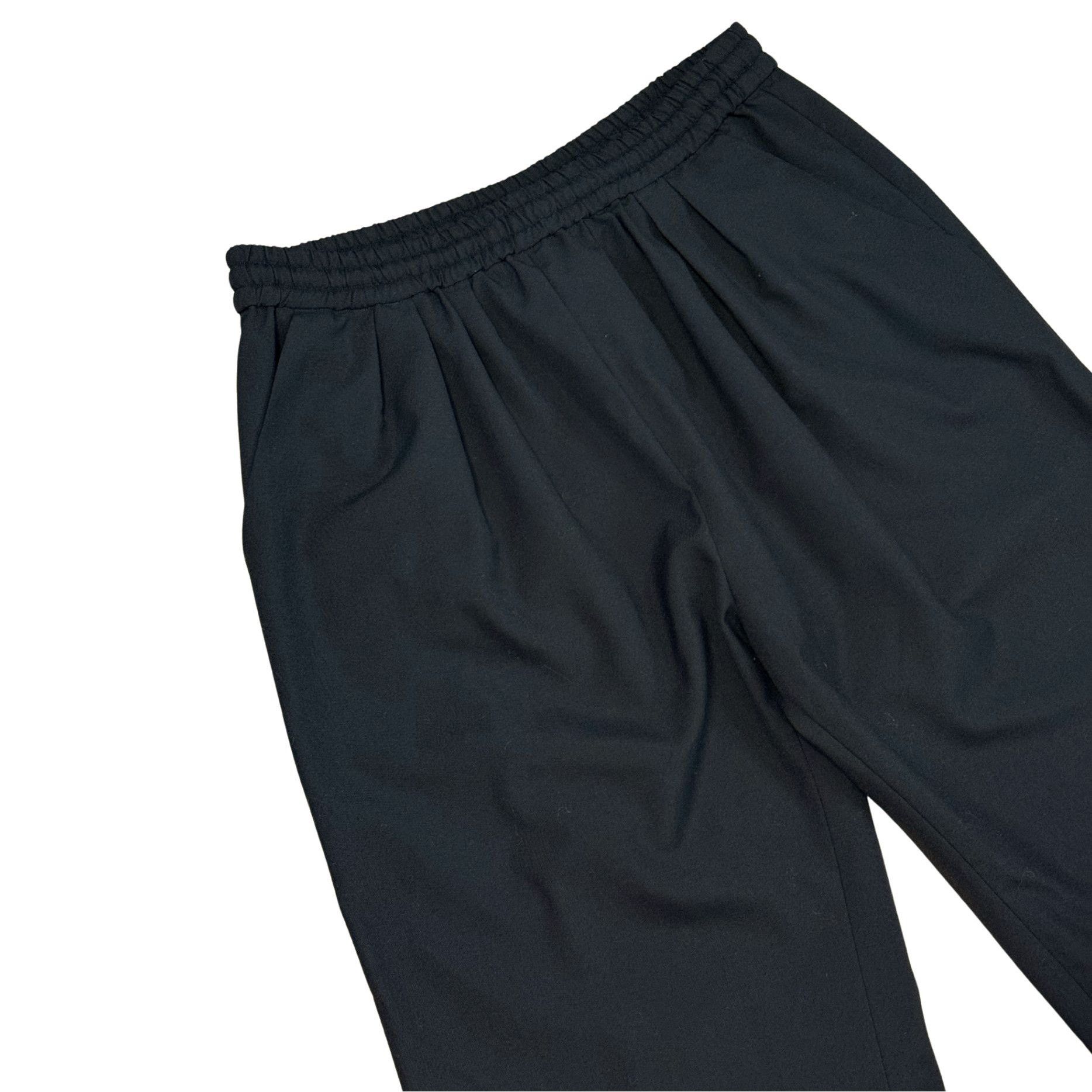 Other ZINŌ Nino Black Wool Blend Elastic Waist Trouser $381 EUC S Size 28" / US 6 / IT 42 - 3 Thumbnail
