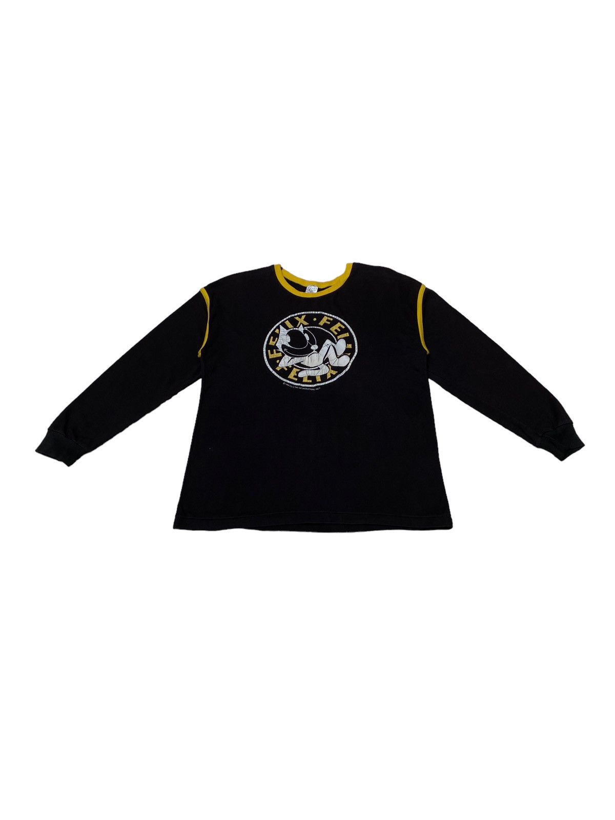 image of Made In USA x Movie Vintage Movie Cartoon Felix The Cat 1980S in Black, Men's (Size Medium)