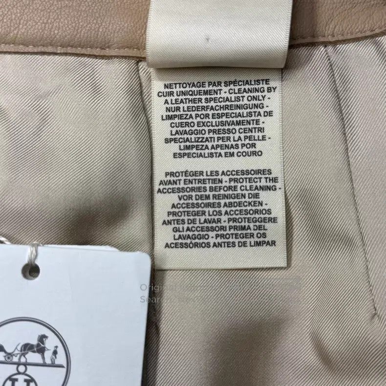 Hermes Hermes Pig Nose Buckle Beige Sheepskin Short Pants Size 24" / US 00 / IT 34 - 5 Thumbnail