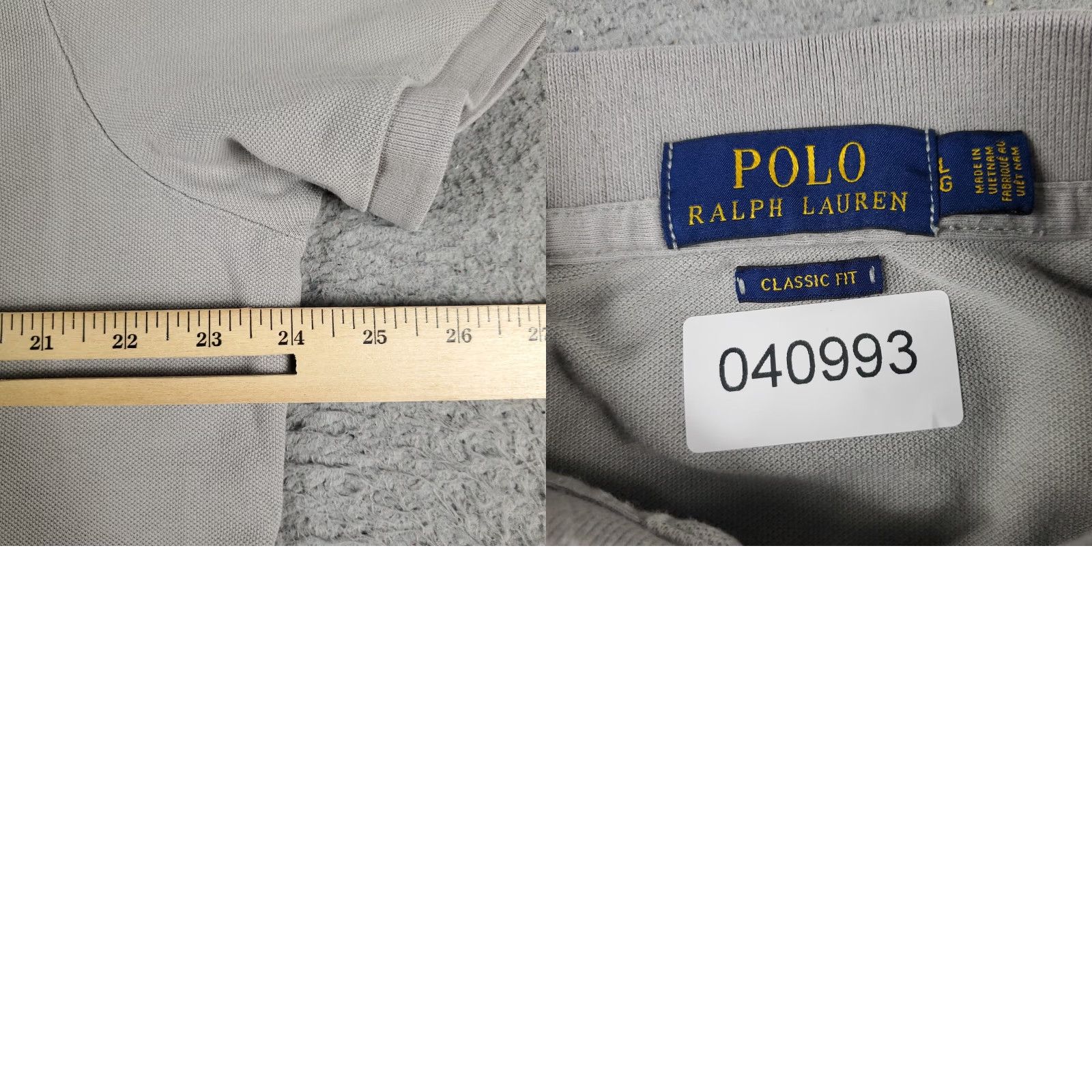 Ralph Lauren VINTAGE Ralph Lauren Polo Shirt Men Large Gray Cotton Short Sleeve Casual Classic 90s Size US L / EU 52-54 / 3 - 8 Thumbnail