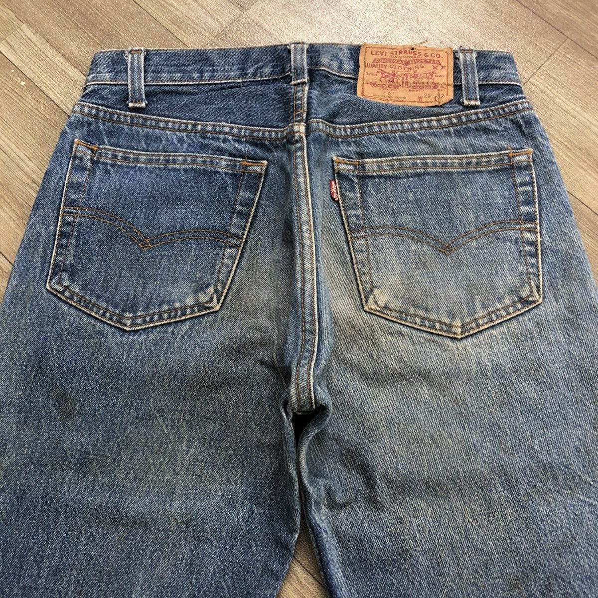 Levi's × Levi's Vintage Clothing 🇺🇸70’s Vintage Levis 501 29x32 Straight Leg Distressed Jeans Size US 29 - 21 Thumbnail