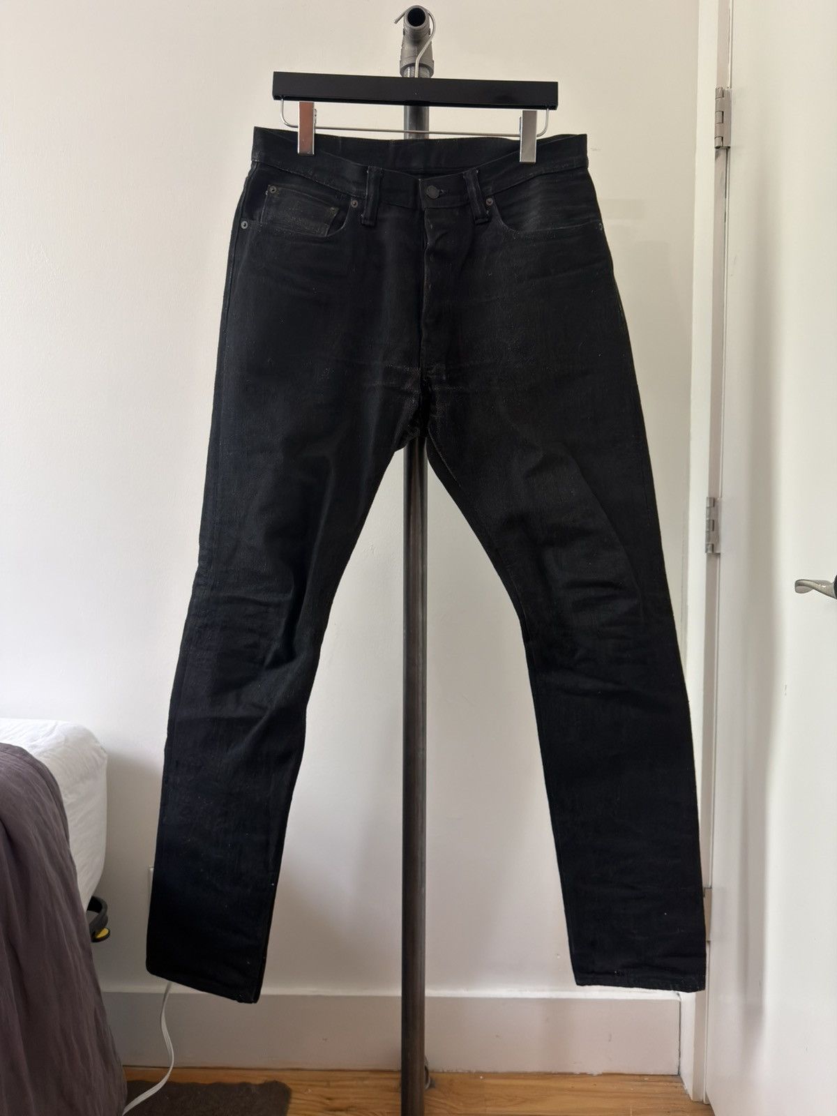 Black Slim Raw Denim