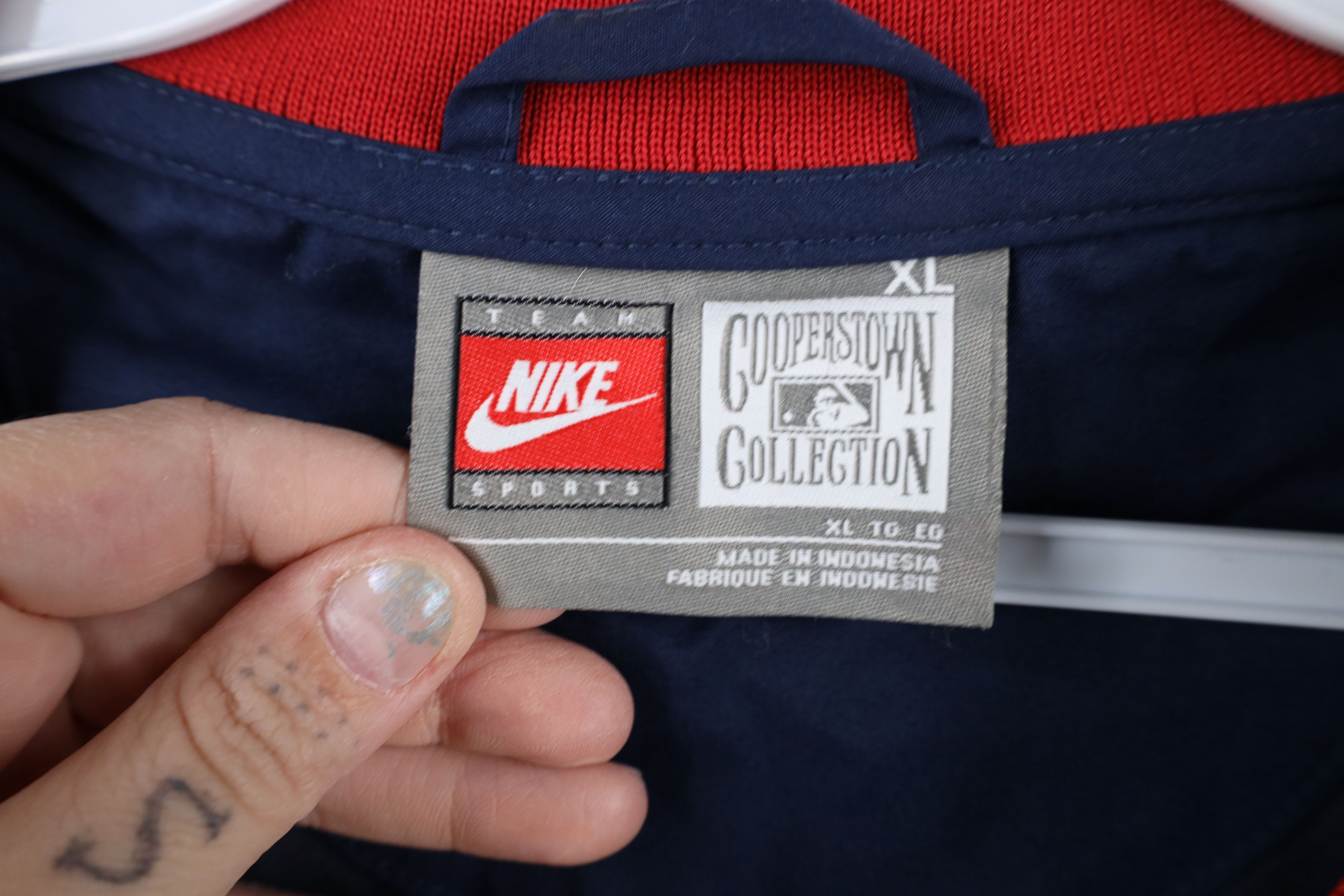 Nike × Vintage Vintage Nike Wahoo Cleveland Indians Windbreaker Jacket Size US XL / EU 56 / 4 - 8 Thumbnail