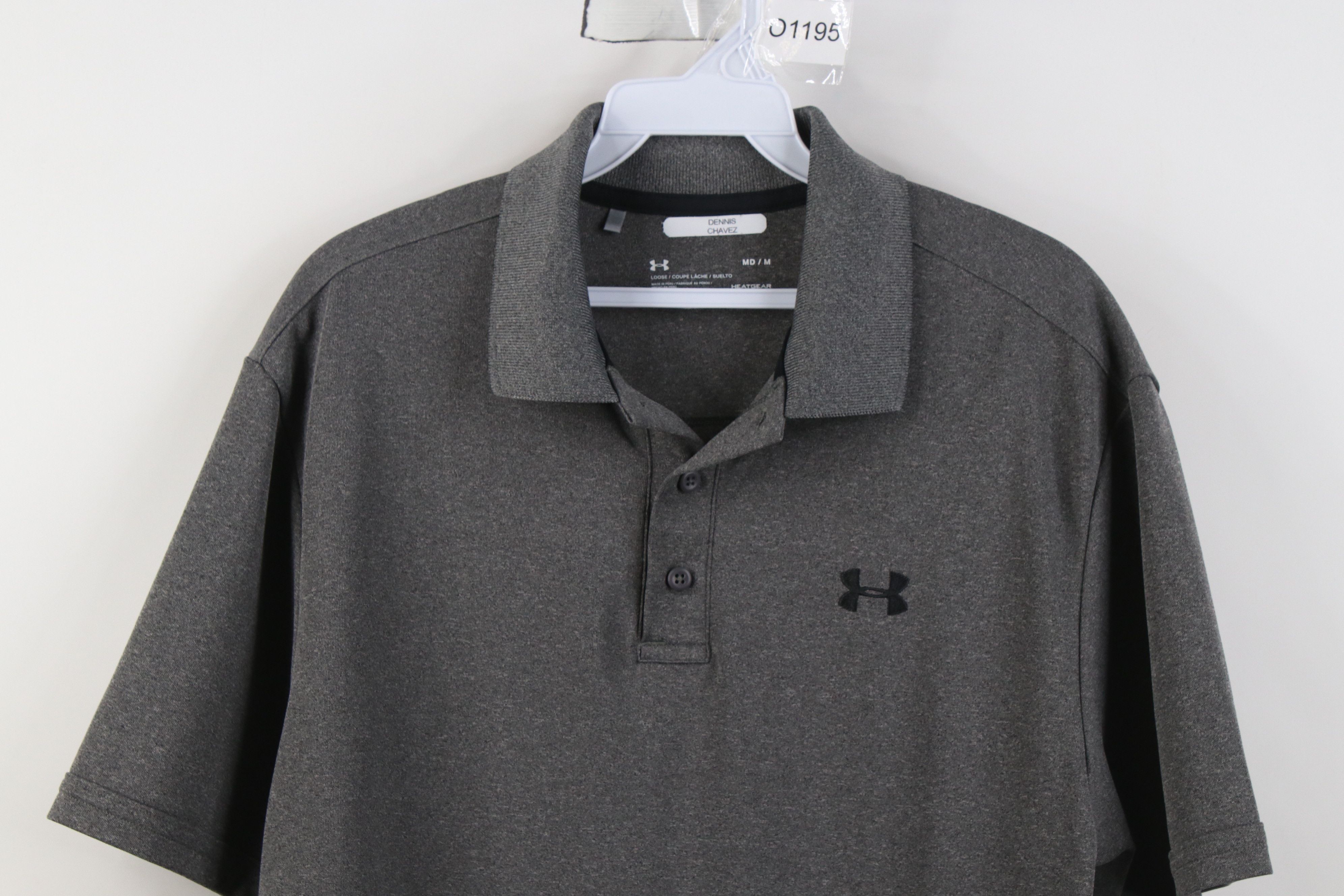 Under Armour Under Armour Loose Fit Collared Golf Polo Shirt Dark Gray Size US M / EU 48-50 / 2 - 2 Thumbnail