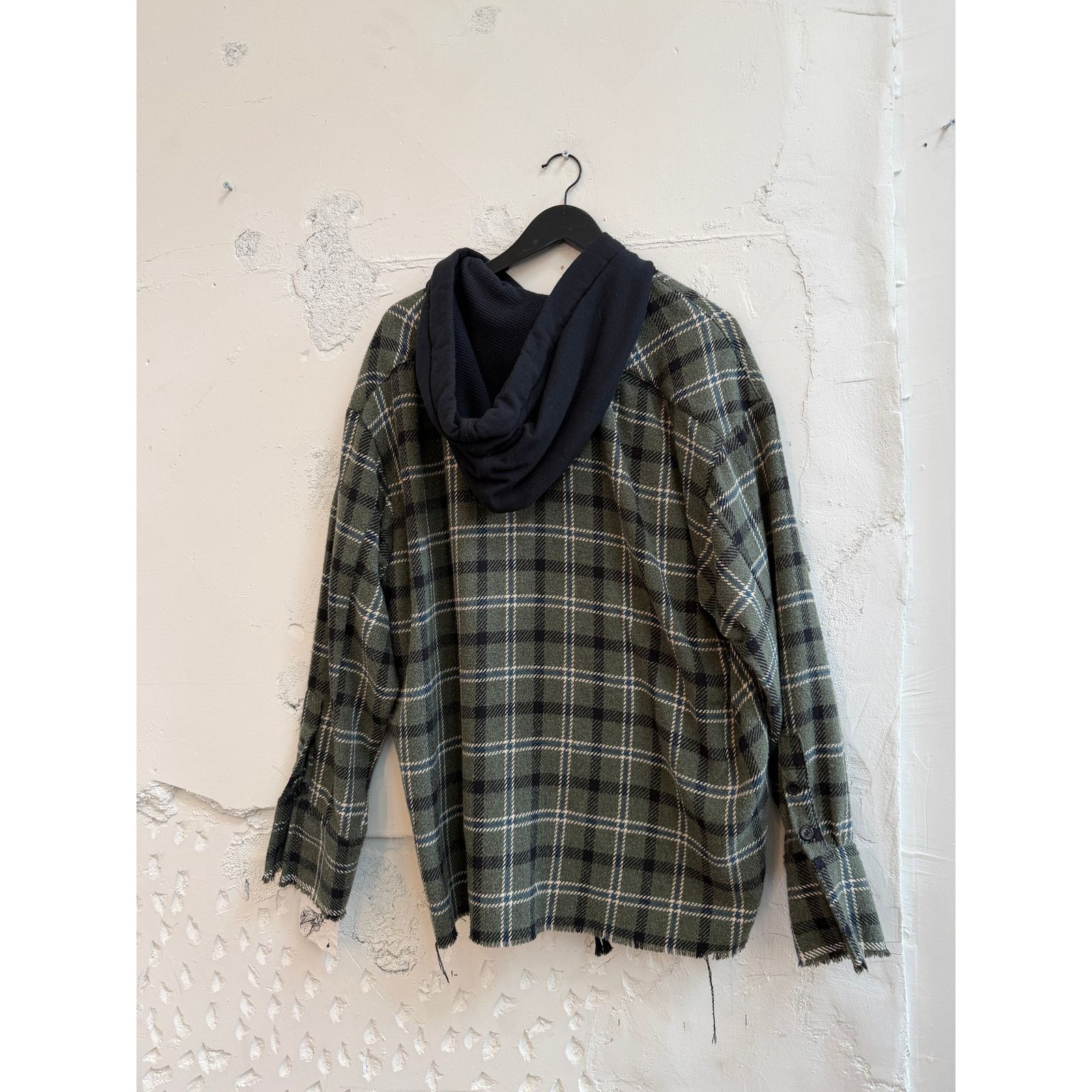 Greg Lauren Greg Lauren SAMPLE Green Plaid Hoodie Front Jacket Size US L / EU 52-54 / 3 - 3 Thumbnail