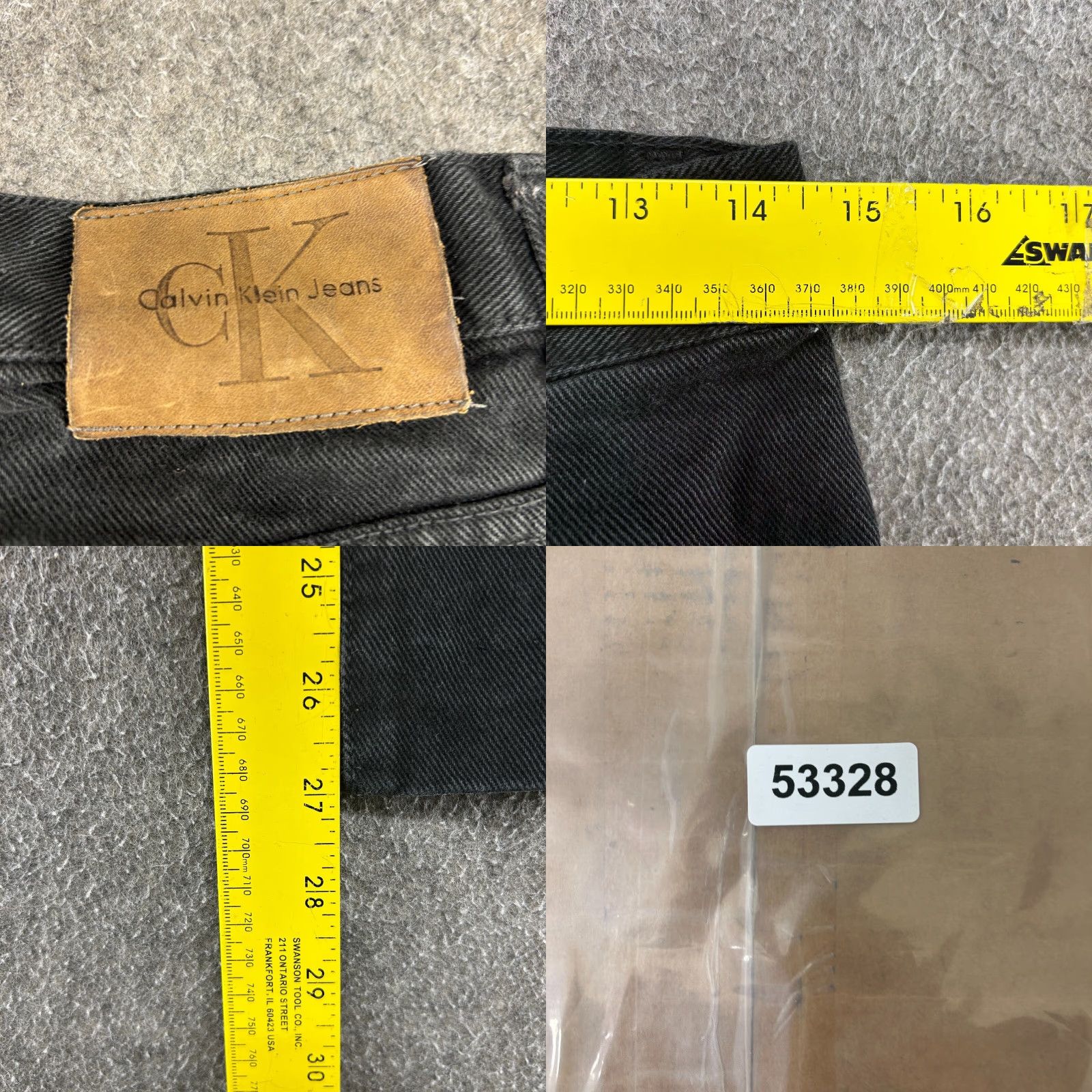 Calvin Klein VINTAGE Calvin Klein Jeans Womens 10 Black 5 Pocket Relaxed Straight Dark Wash 90s Jeans Size 32" / US 10 / IT 46 - 8 Thumbnail