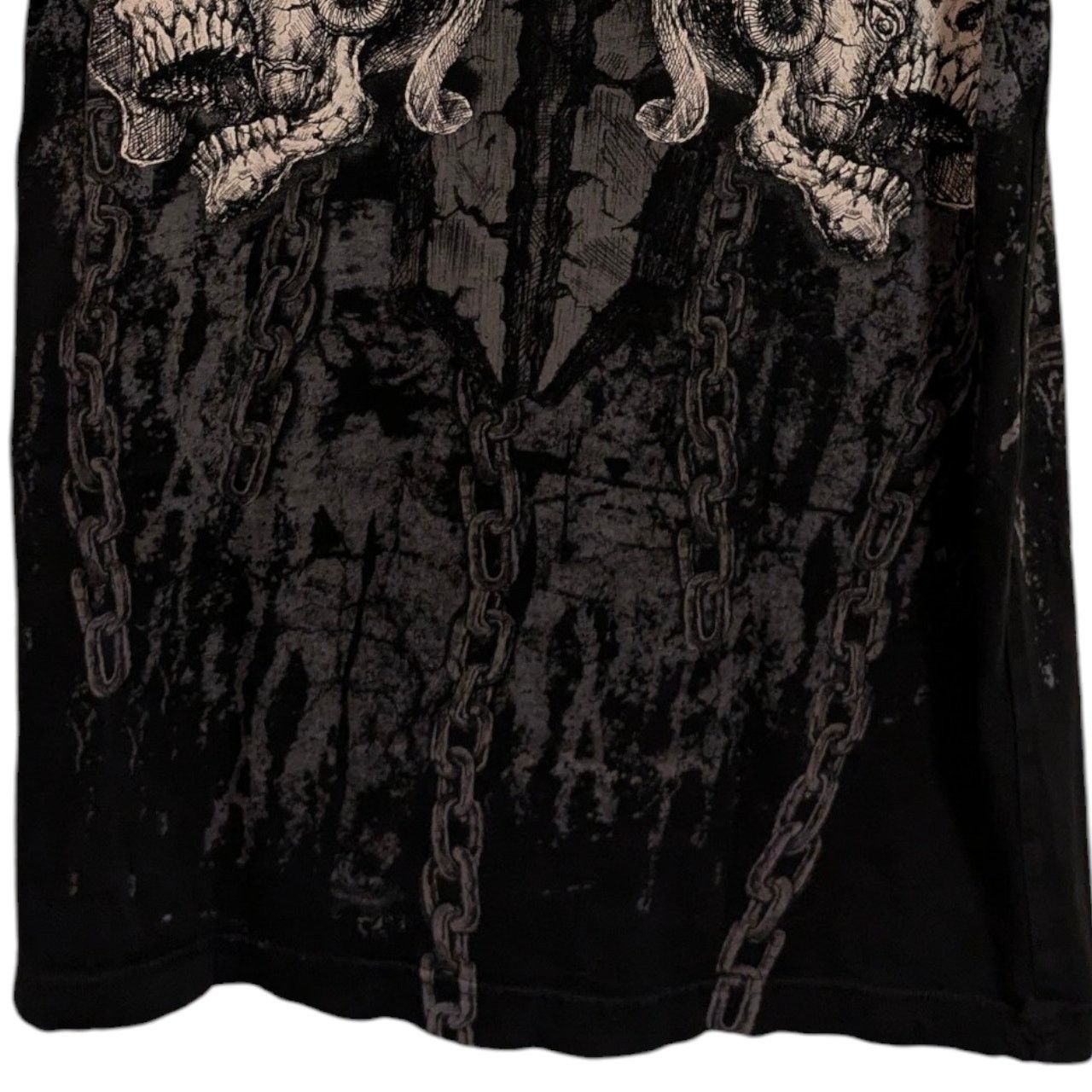Affliction THROWDOWN Warriors Face Off T-shirt Skulls Y2K Cyber Grunge Size US L / EU 52-54 / 3 - 7 Thumbnail