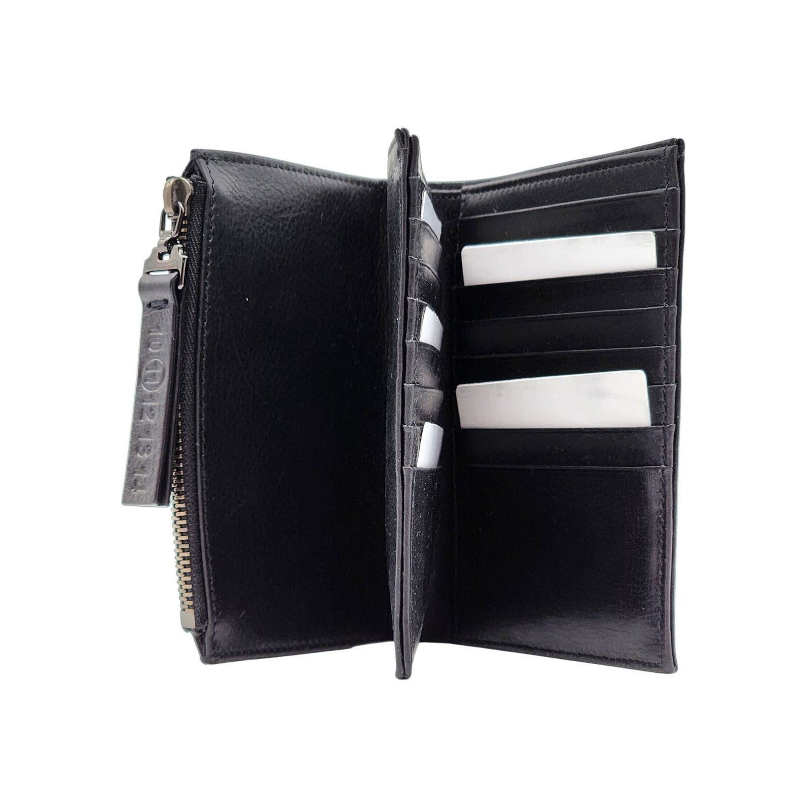 Maison Margiela Line 11 Leather Bifold Wallet Black - New Size ONE SIZE - 4 Thumbnail