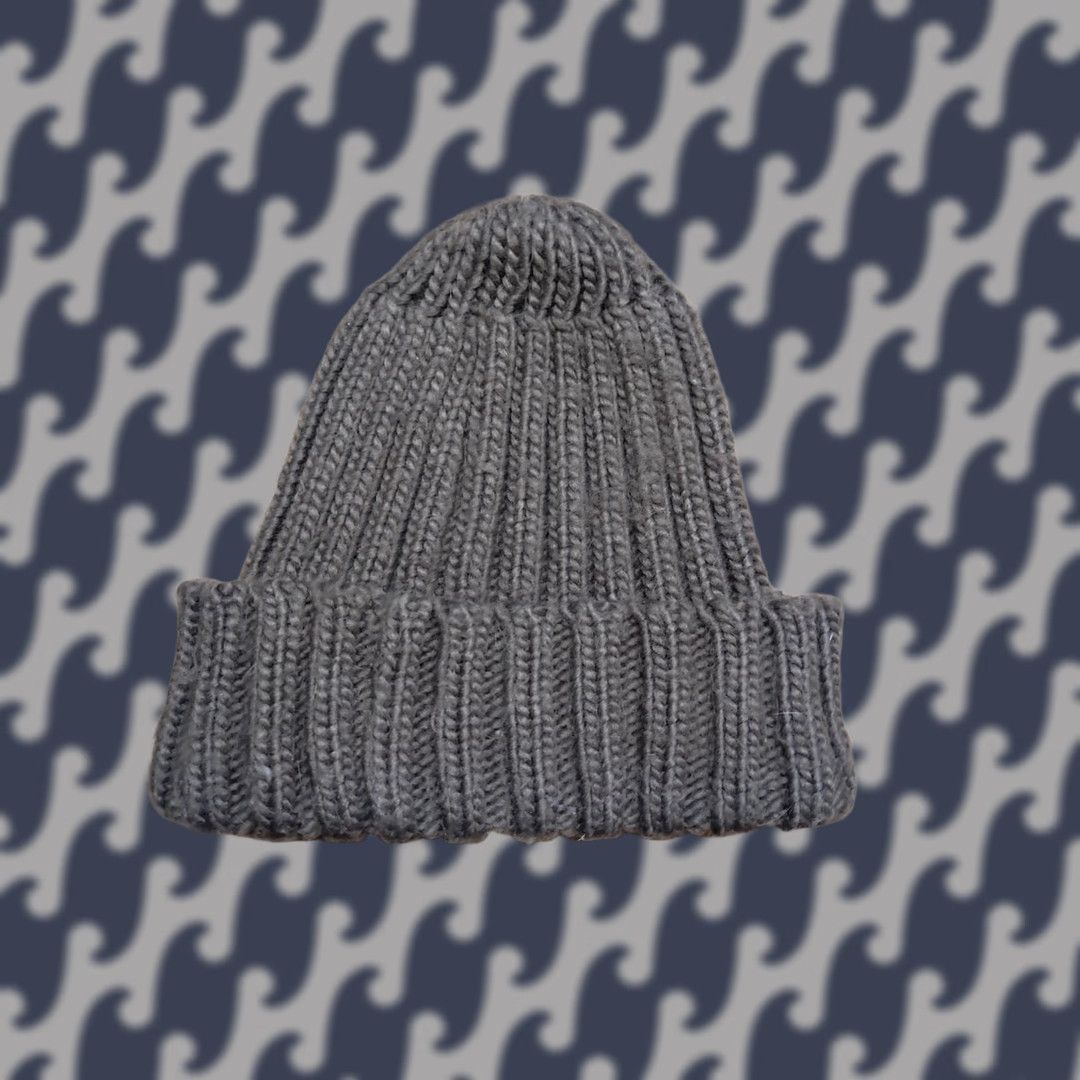 Napapijri Napapijri Beanie Hat Size M Ribbed Bobble Beige Unisex Adults Knit Acrylic Fall Winter Booble? Wait. Size ONE SIZE - 1 Thumbnail